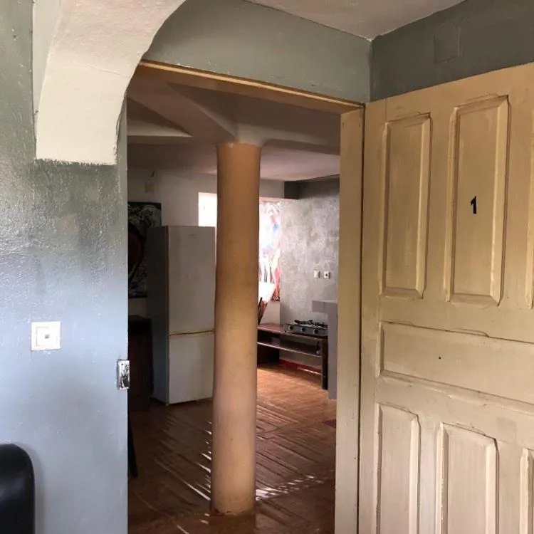 Kitchen or kitchenette, Bed in Casa de Ferias