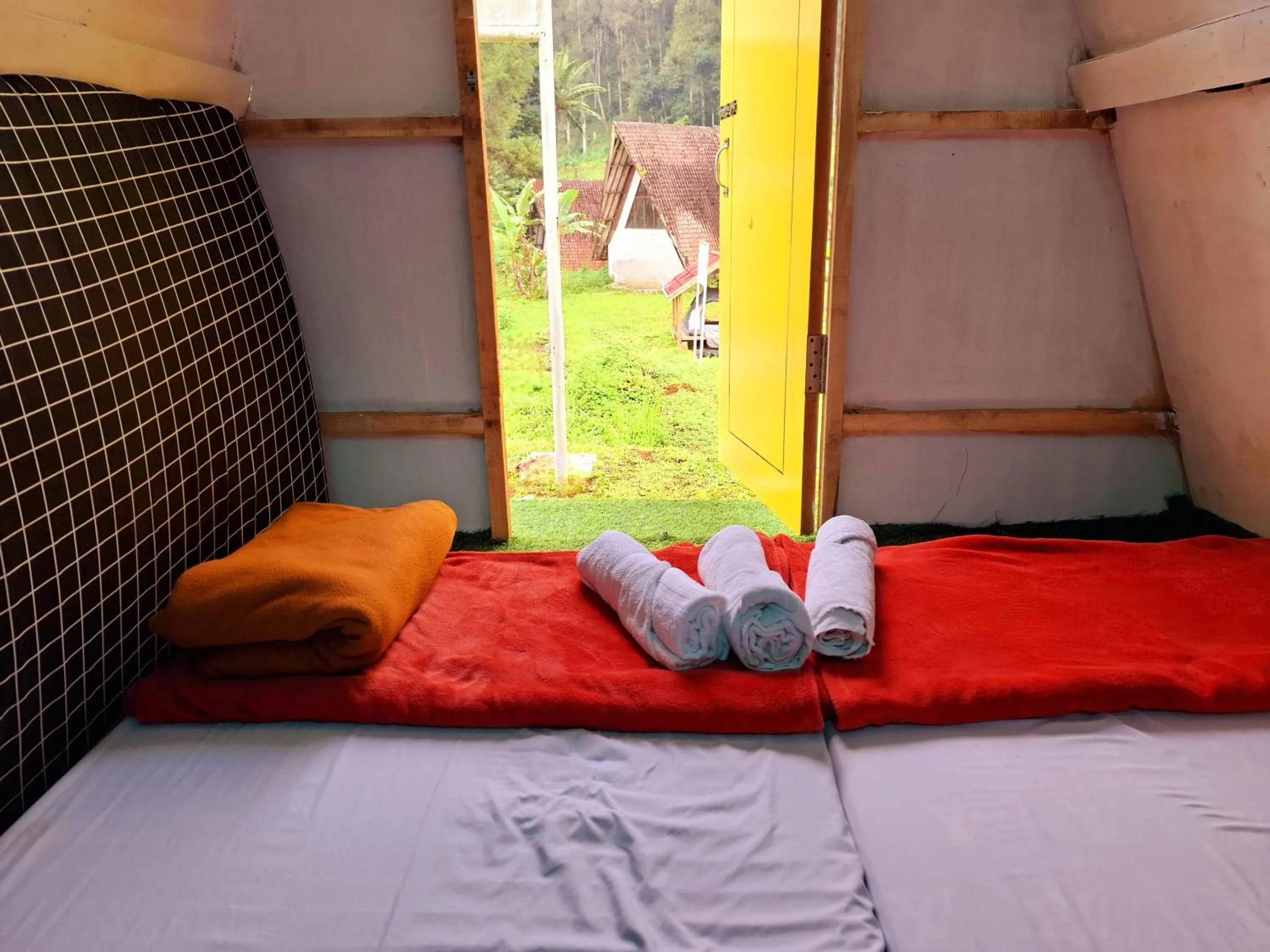 Bedroom, Bed in Ciwidey Jungle Camp & Villa