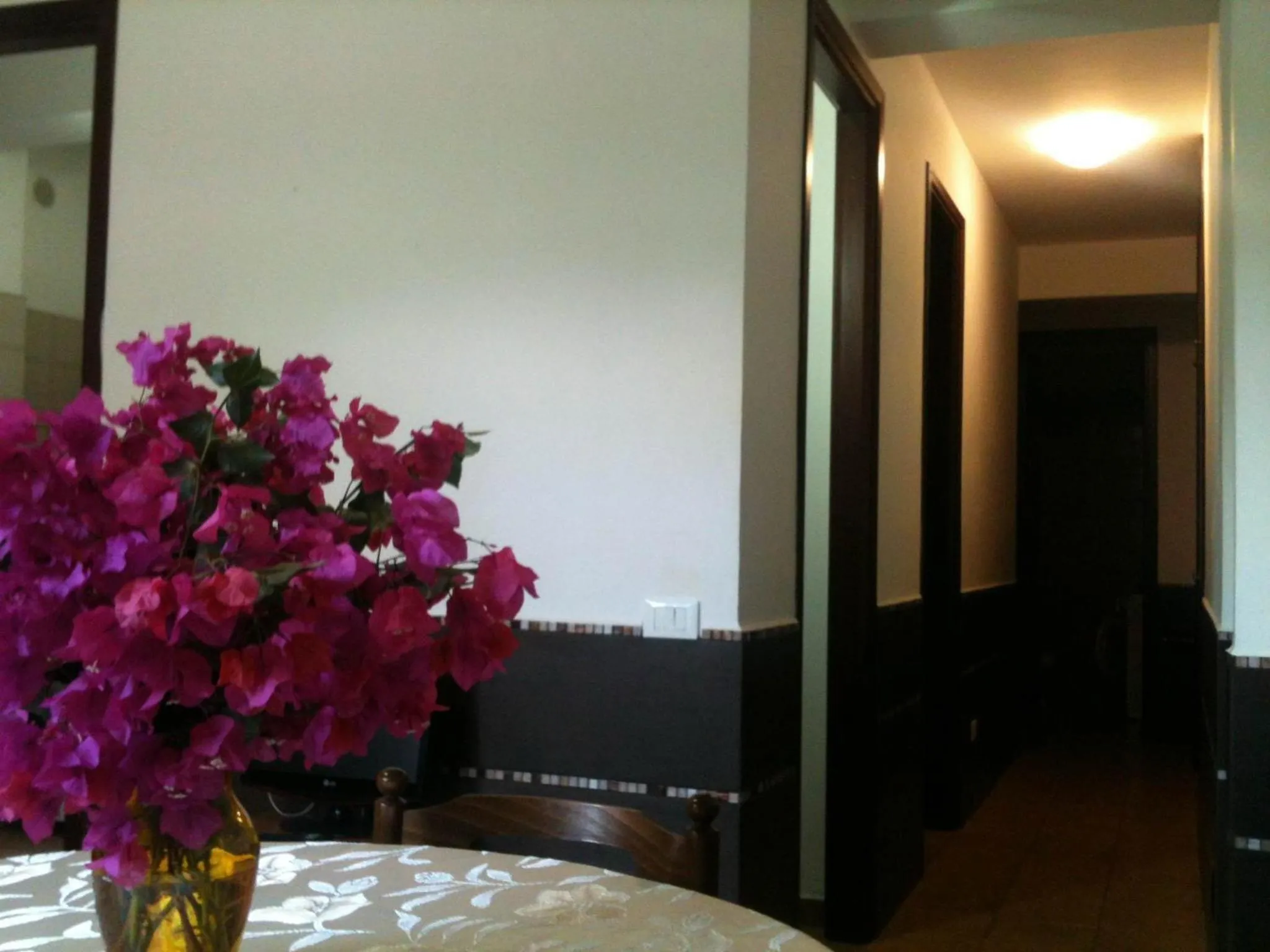 Communal lounge/ TV room, Bed in Stanza in Villa con giardino vista mare