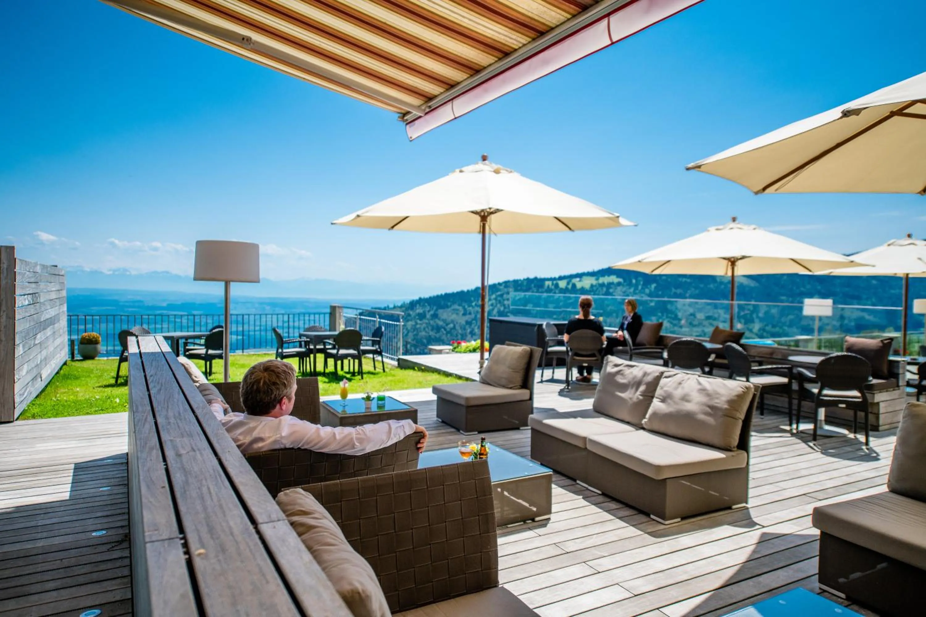 Patio in Grand Hôtel des Rasses & Wellness