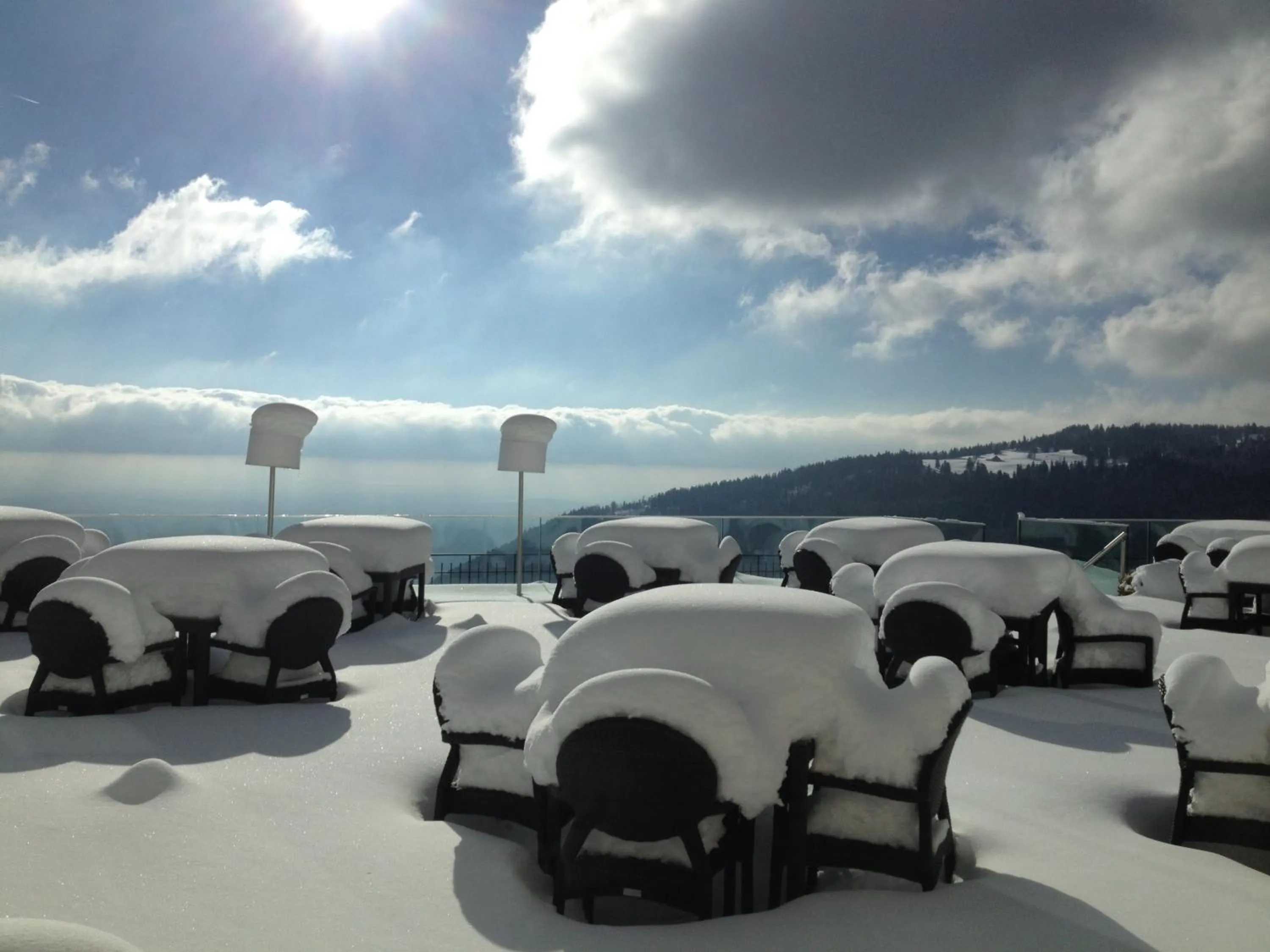 Mountain view in Grand Hôtel des Rasses & Wellness