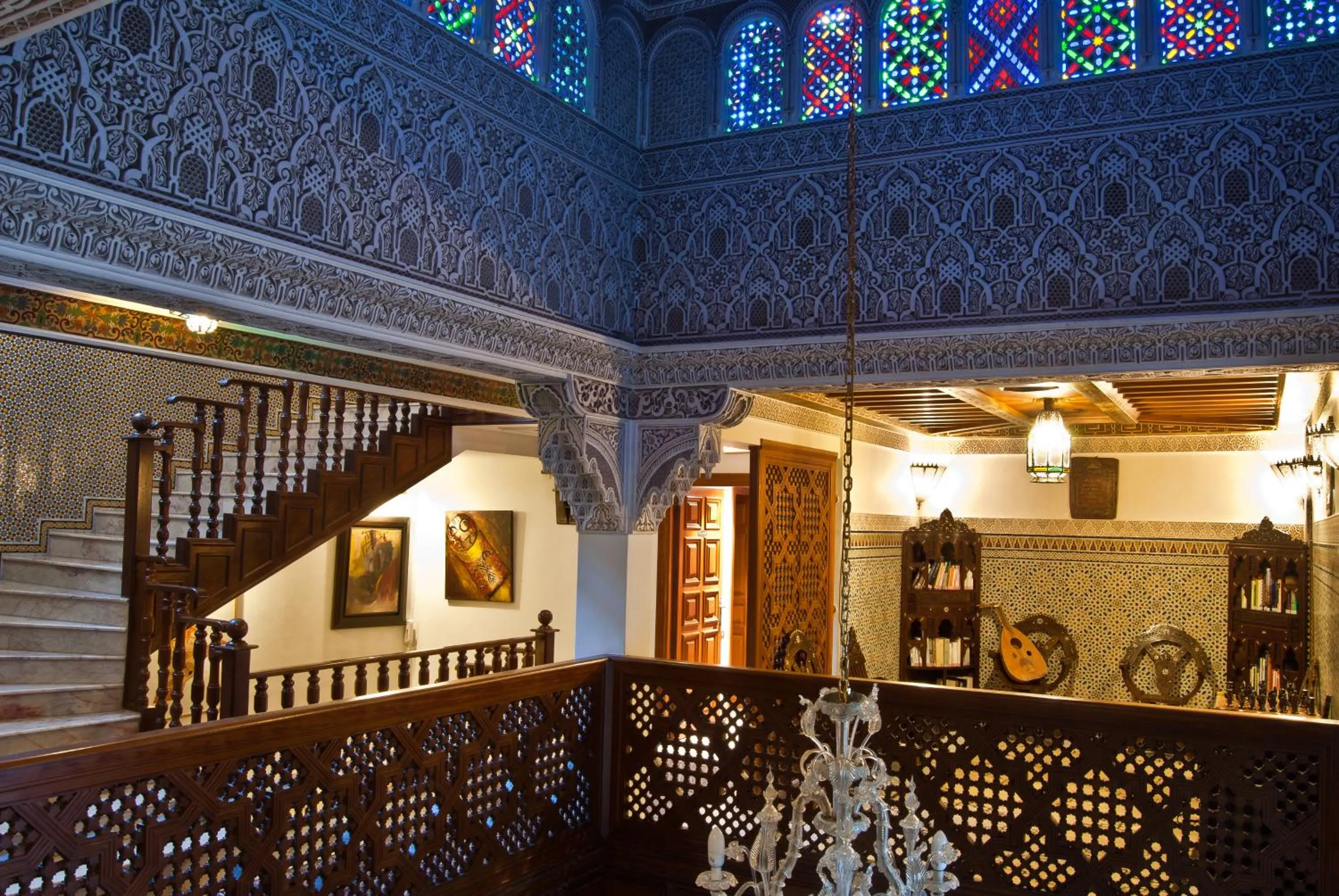 Decorative detail in Riad Dar Ziryab