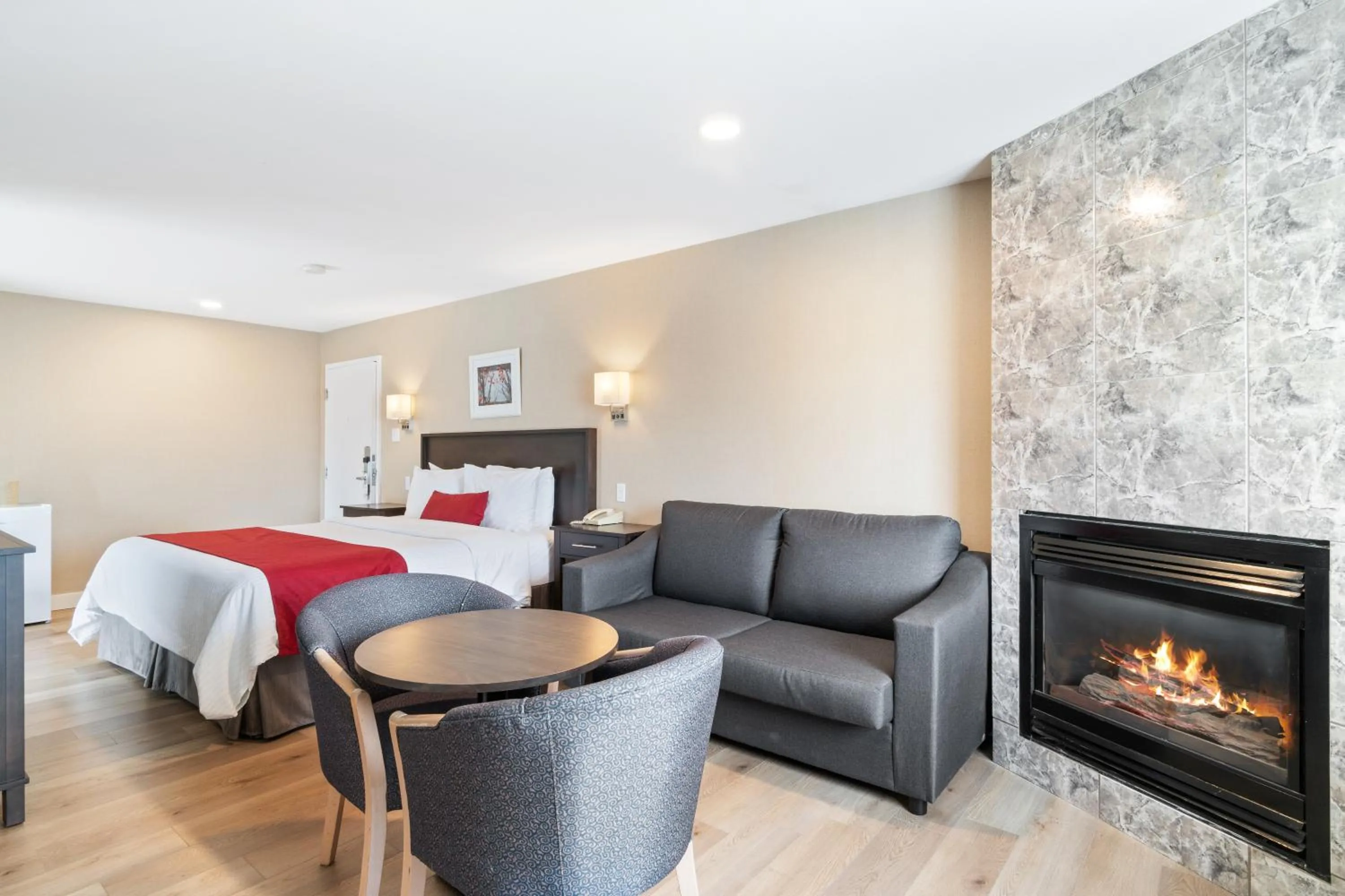 Bed in Hotel Bromont