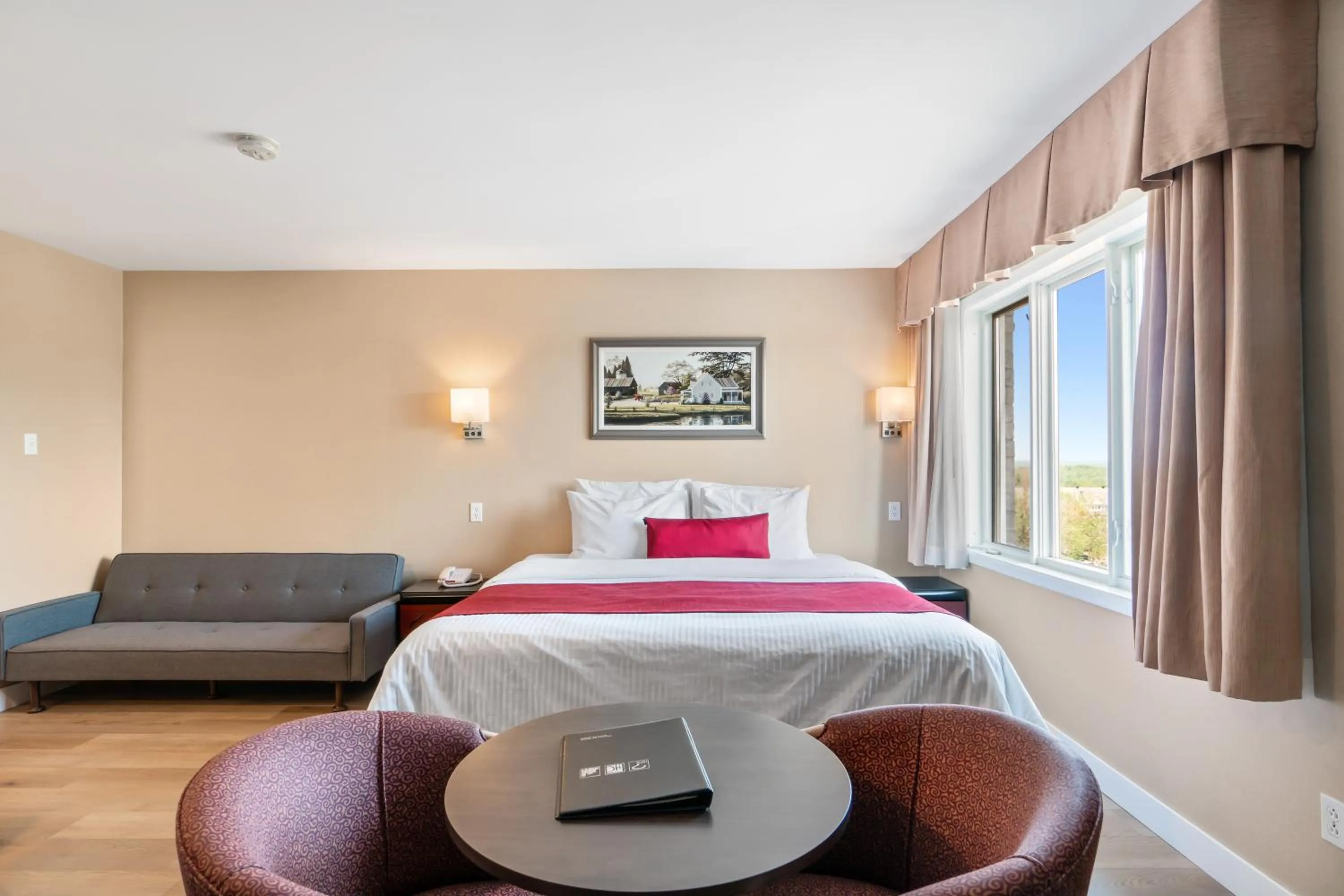 Bed in Hotel Bromont