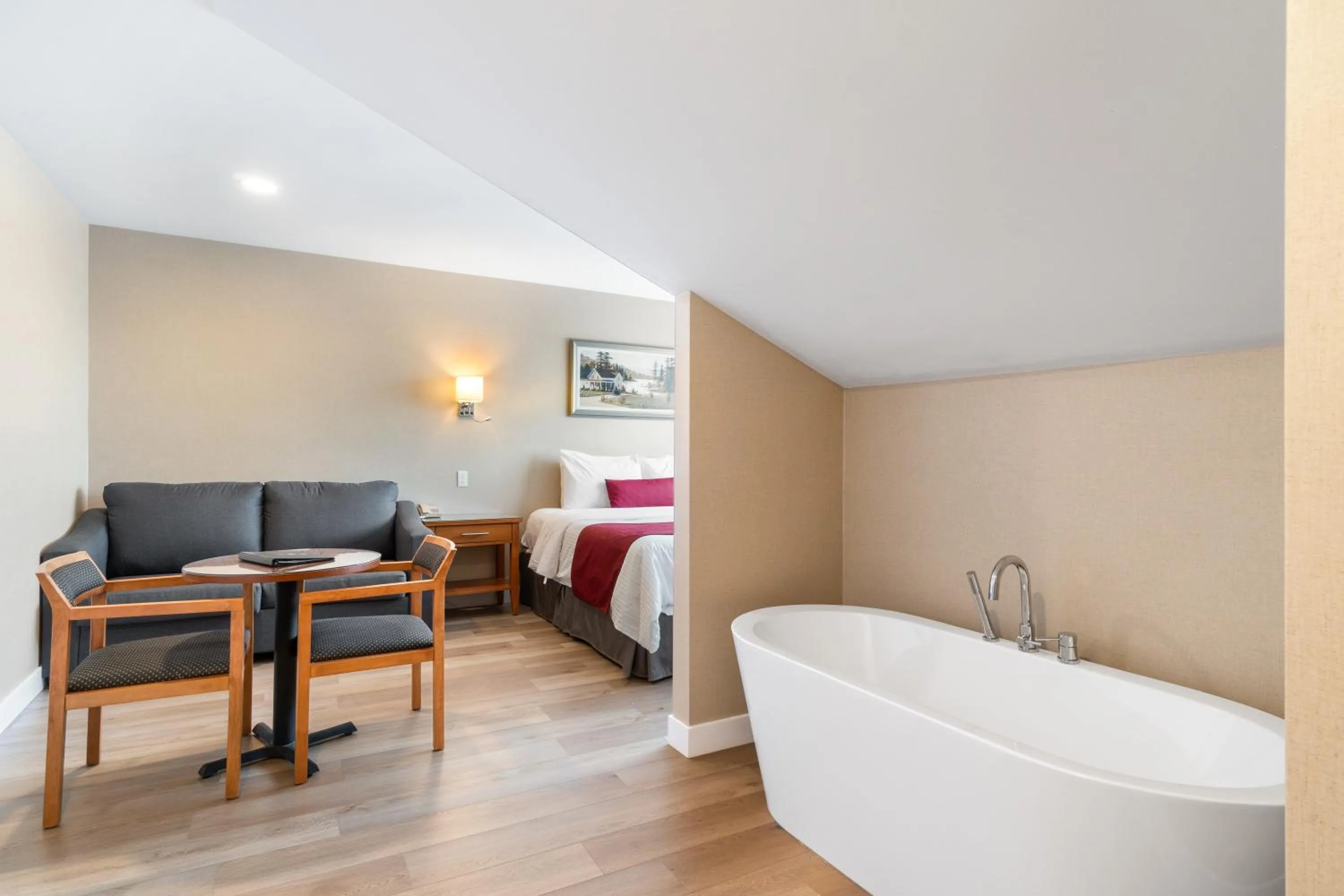 Bed in Hotel Bromont