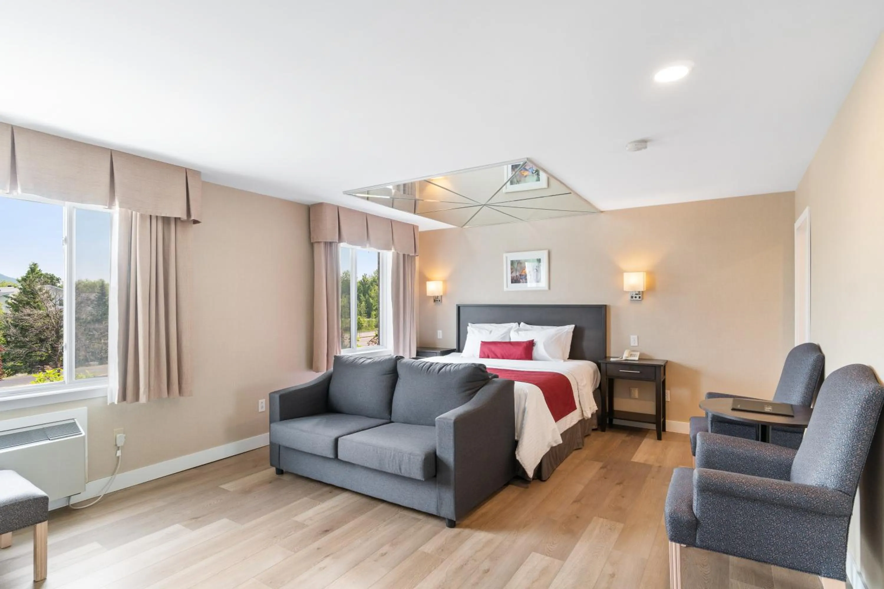 Bed in Hotel Bromont