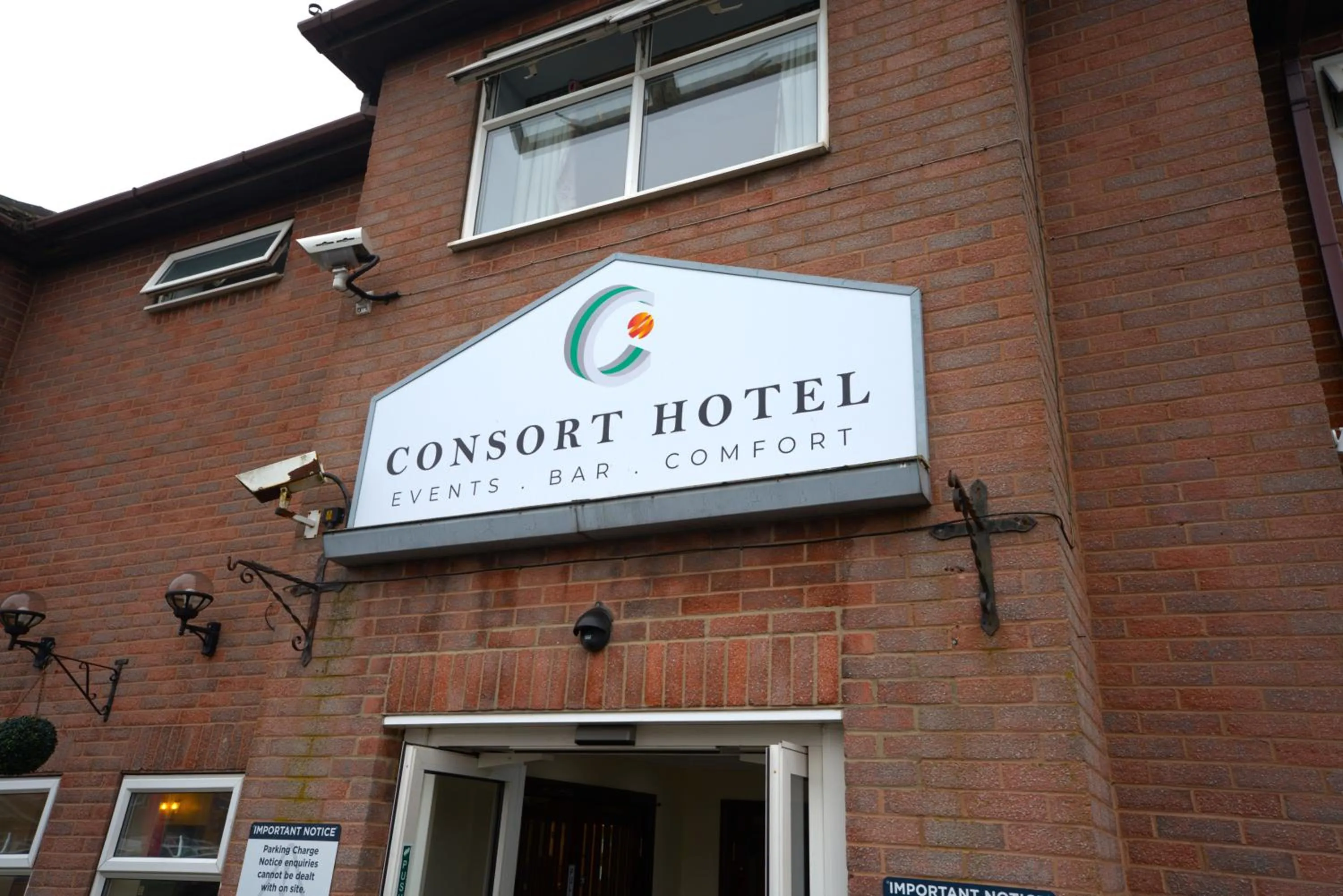 Facade/entrance in Consort Hotel