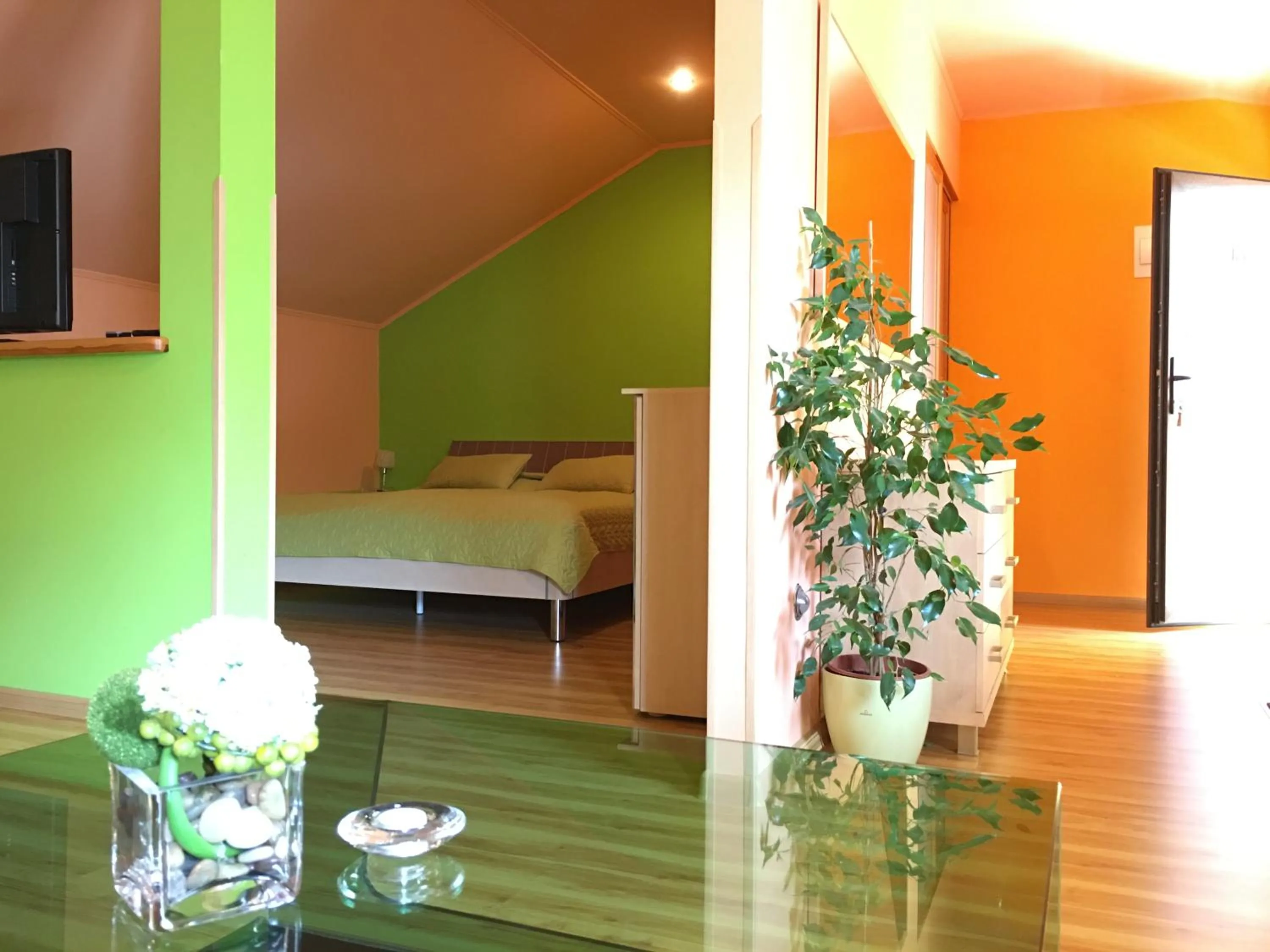 Bed in Penzión Hradby