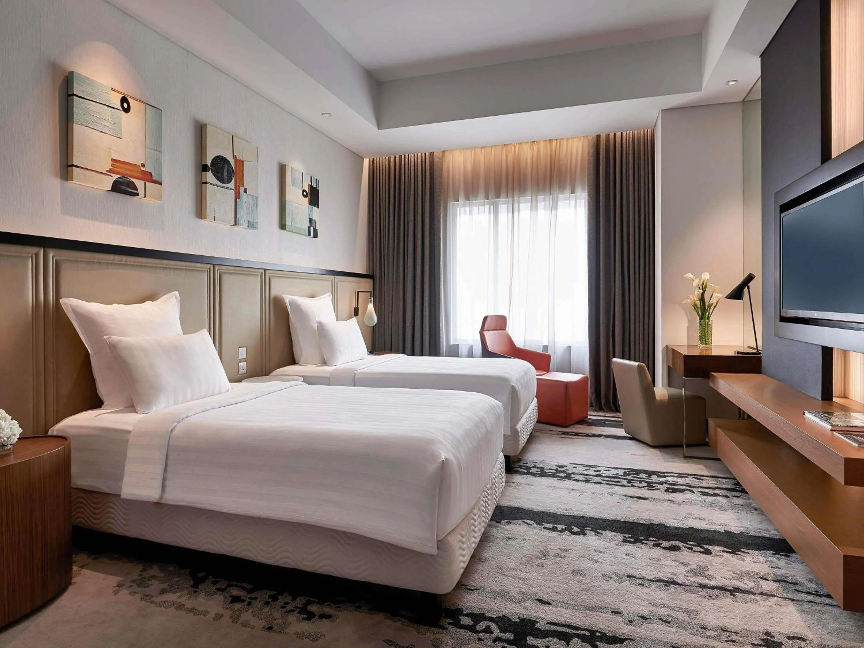 Bedroom, Bed in Pullman Jakarta Indonesia