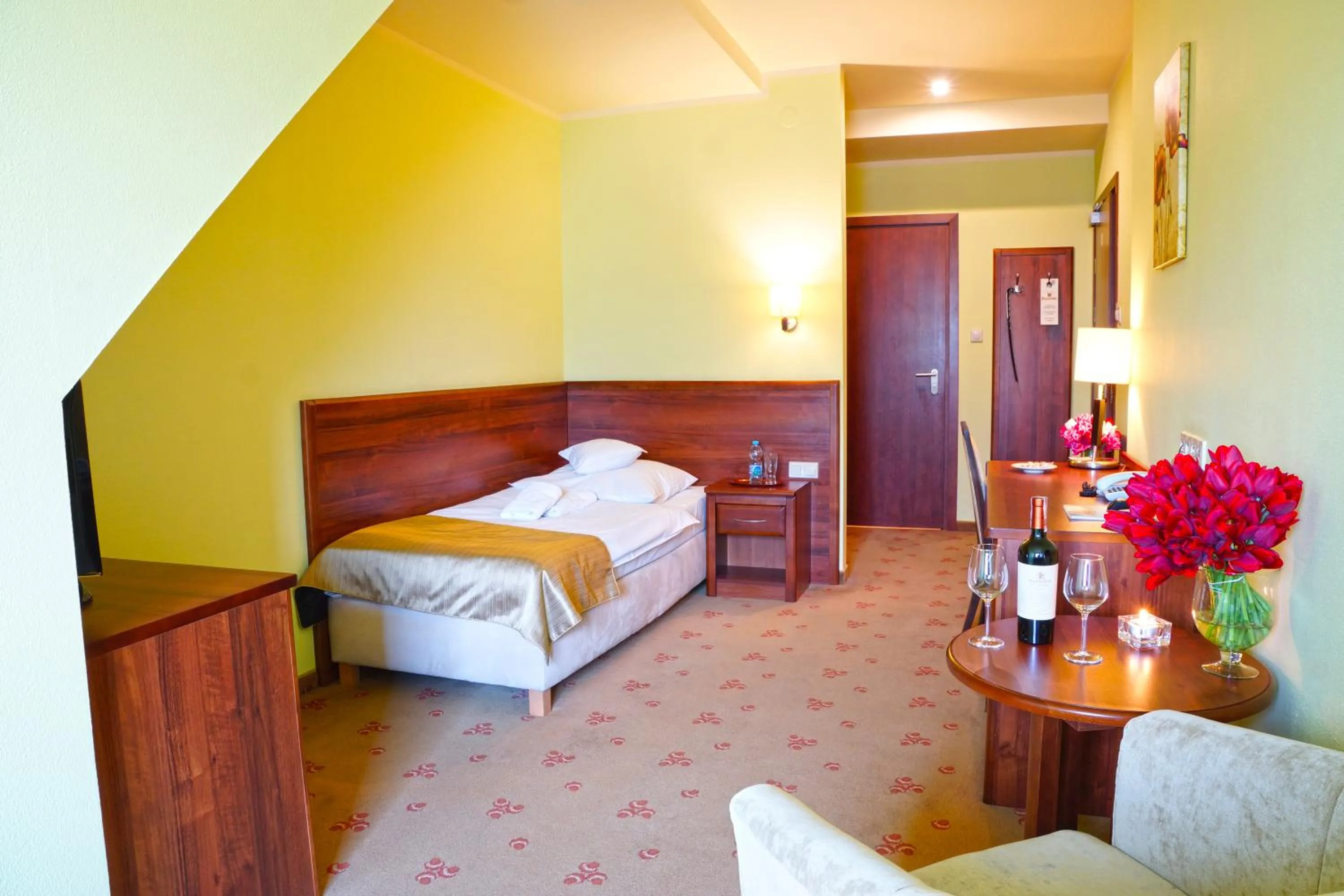 Bed in Hotel Rycerski