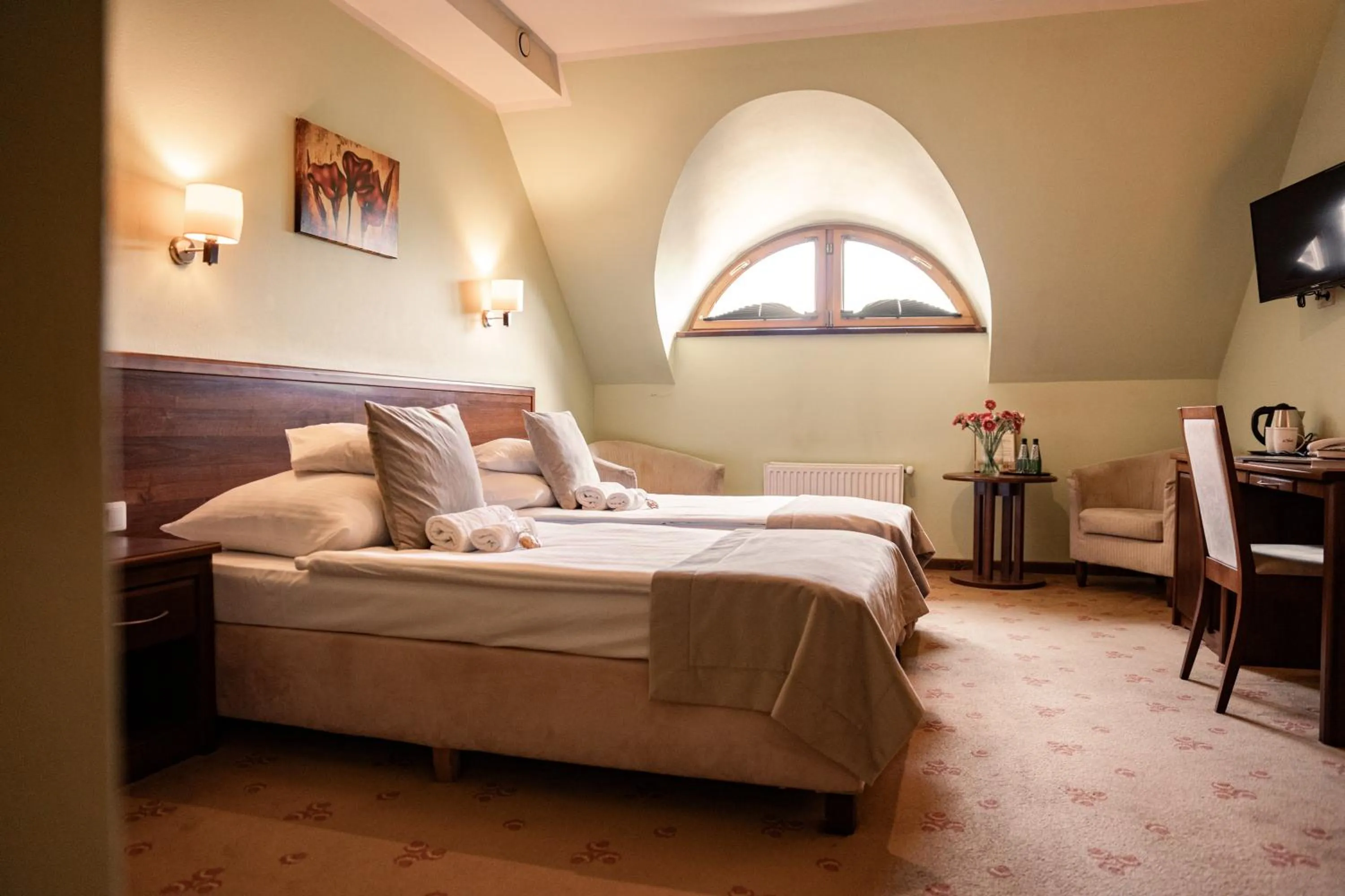 Bed in Hotel Rycerski