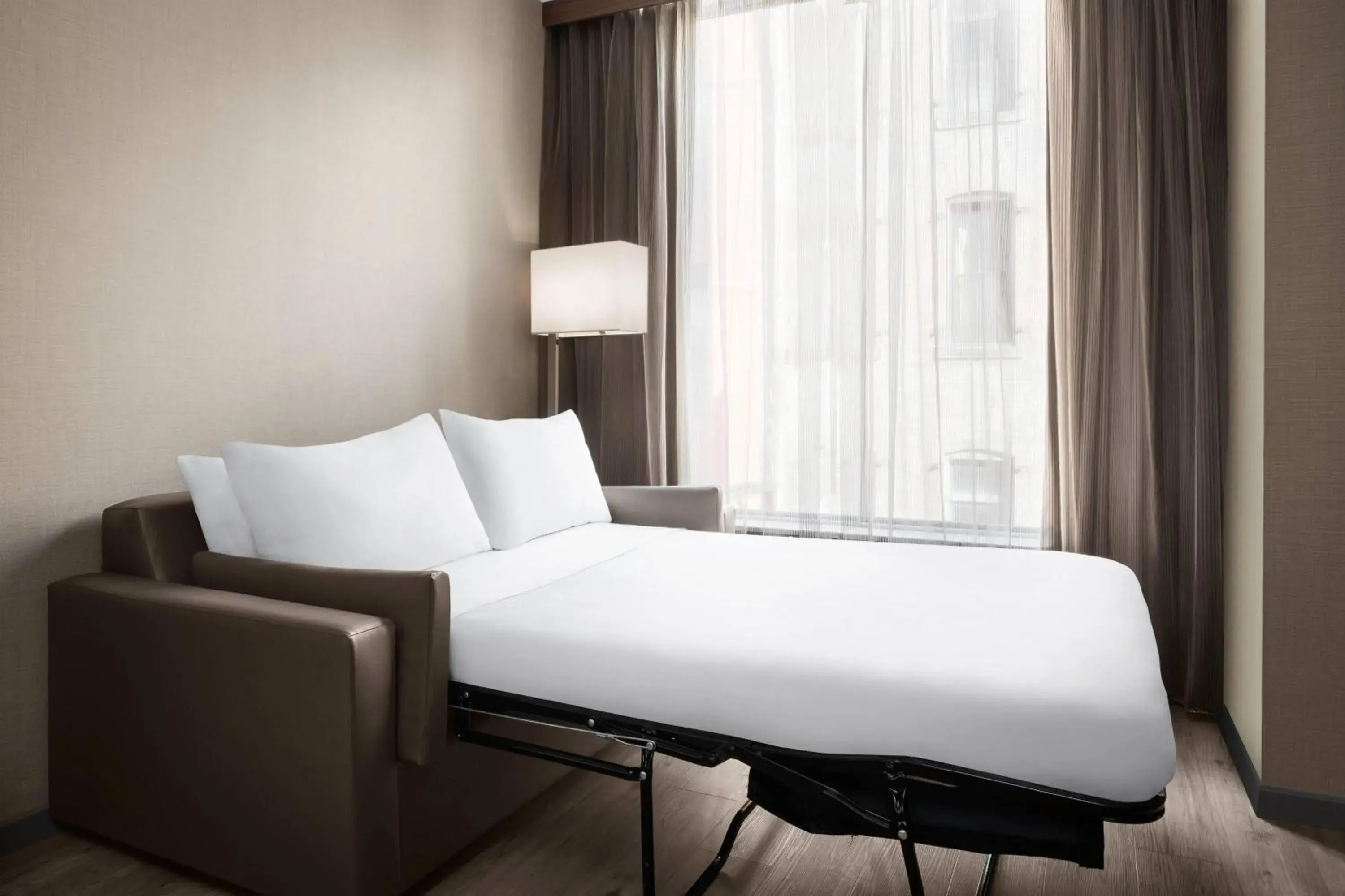 King Room with Sofa Bed and Roll-in Shower - Mobility and Hearing Accessible in AC Hotel by Marriott Pittsburgh Downtown King Room with Sofa Bed and Roll-in Shower - Mobility and Hearing Accessible in AC Hotel by Marriott Pittsburgh Downtown