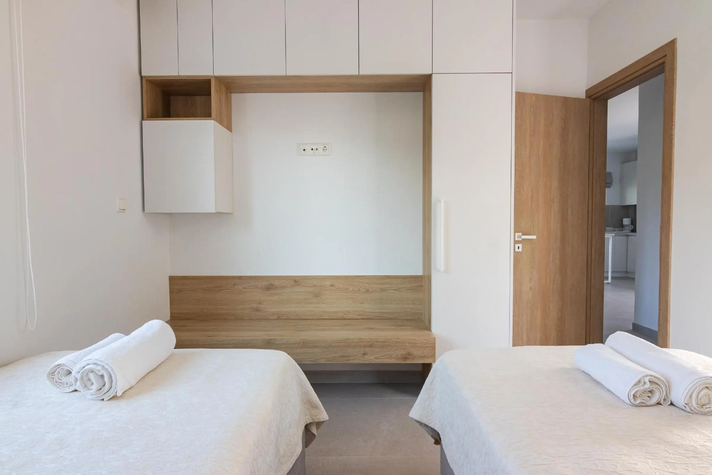 Bed in Peroulia Beach Houses