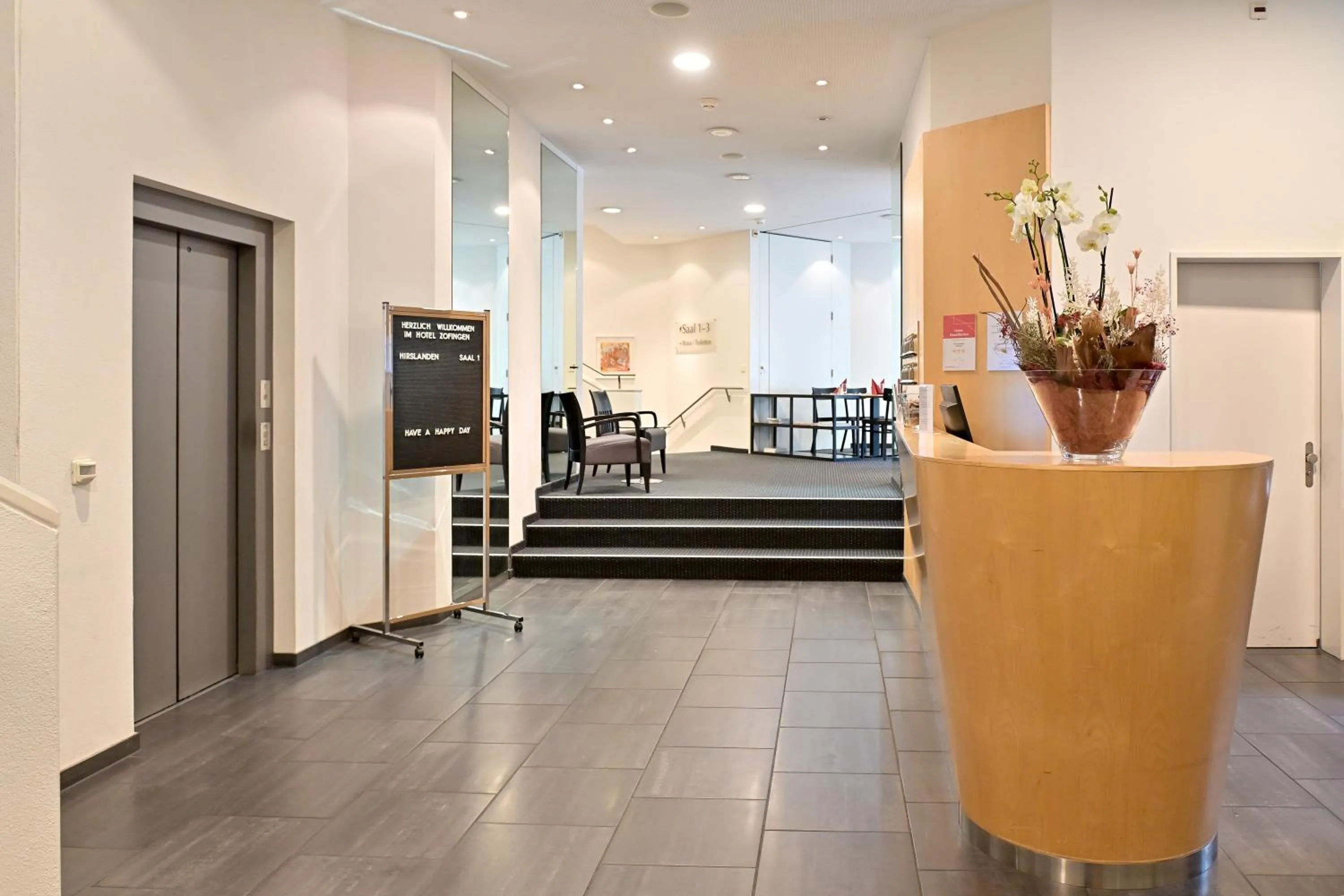 Lobby or reception in Hotel Zofingen
