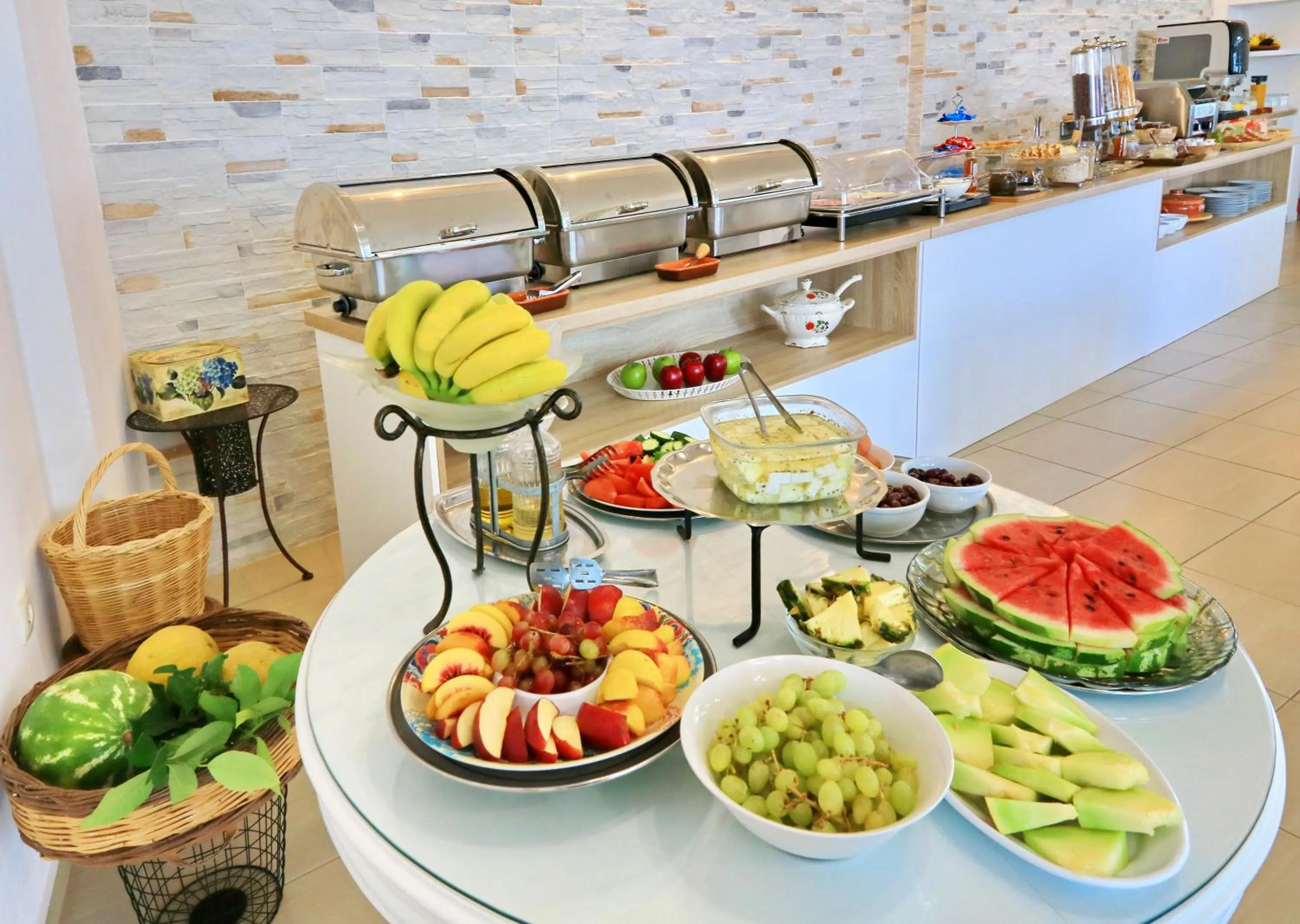 Buffet breakfast in Maria Rousse