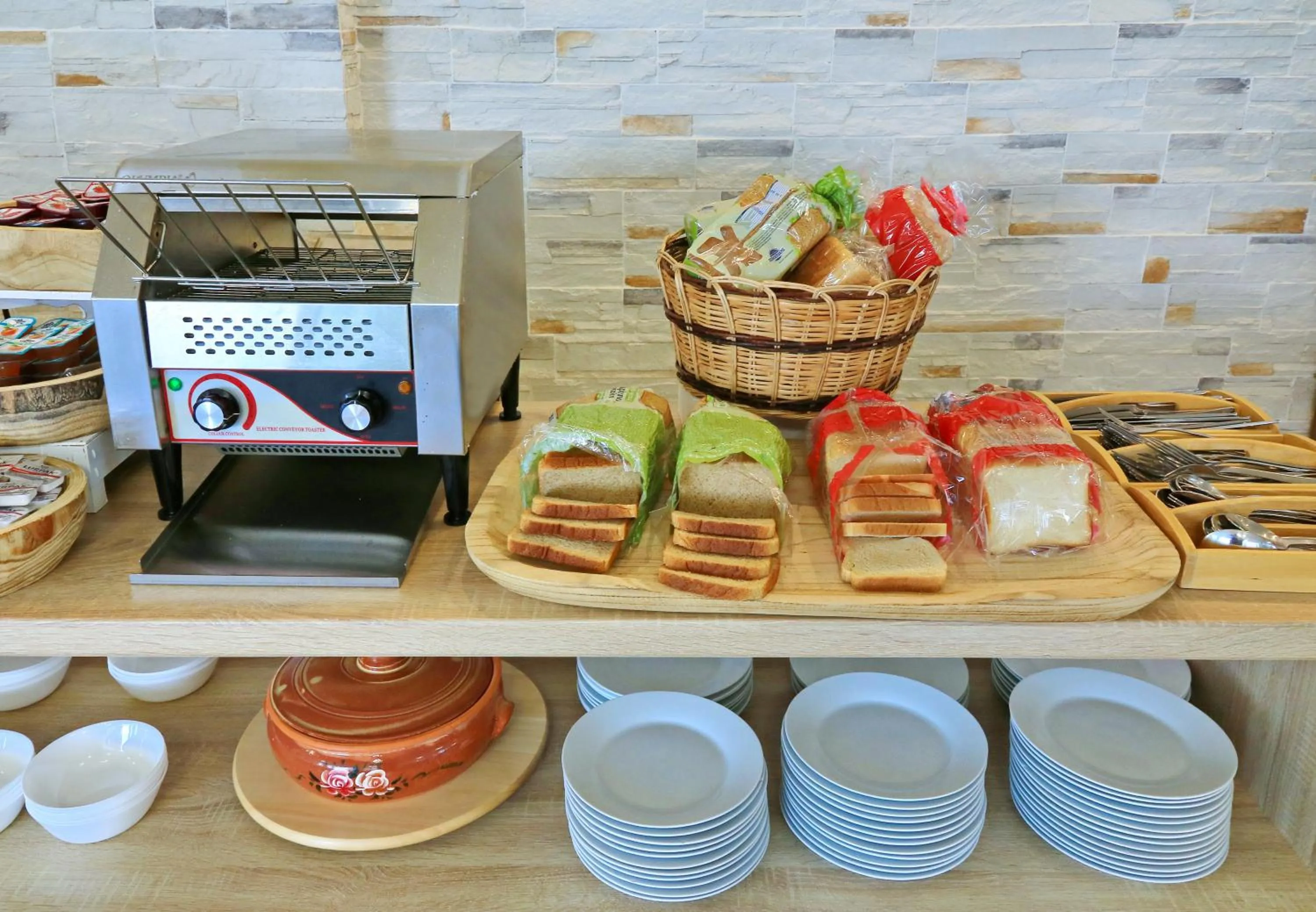 Buffet breakfast in Maria Rousse