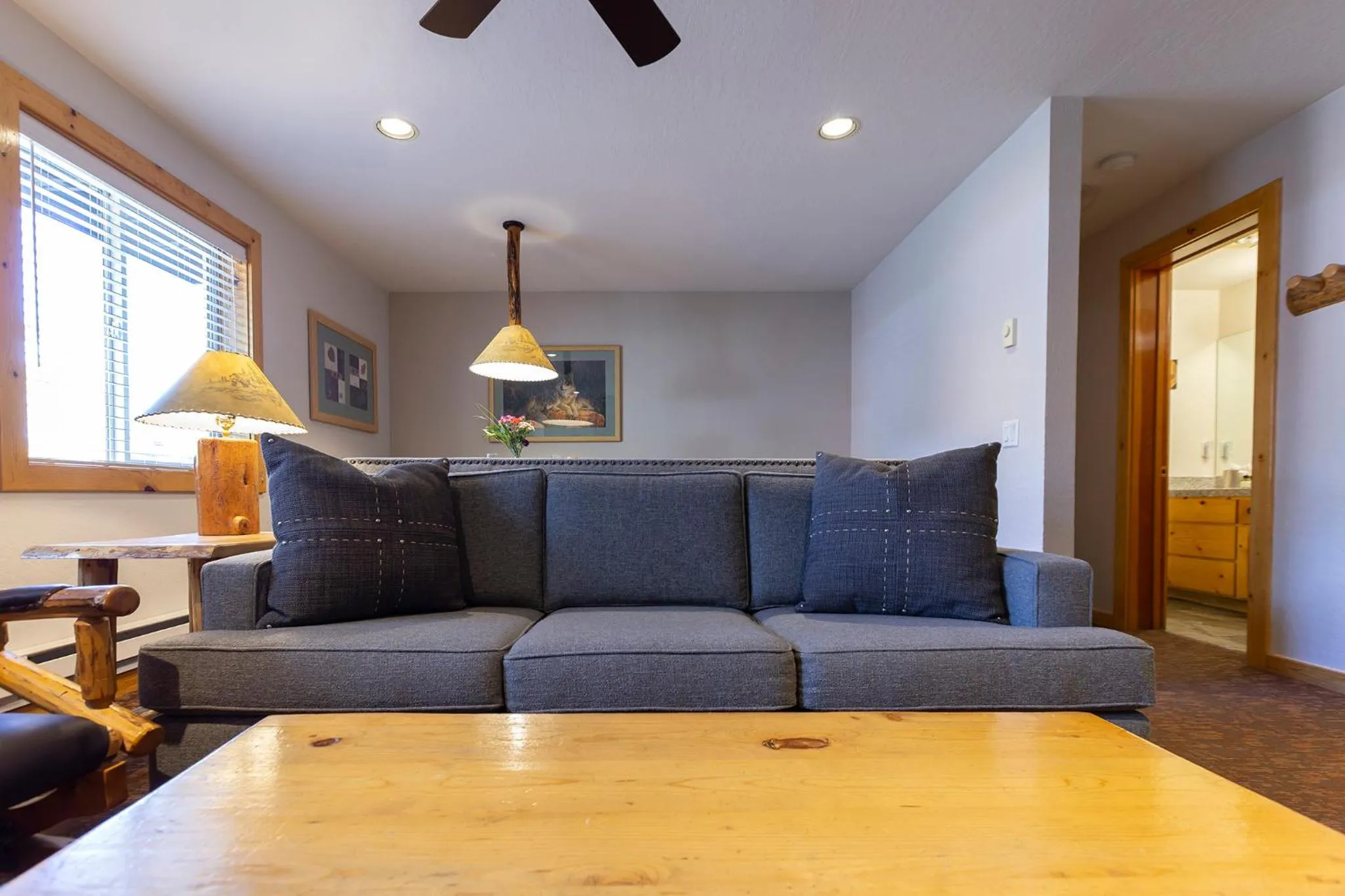 Living room in Red Wolf Lodge at Olympic Valley