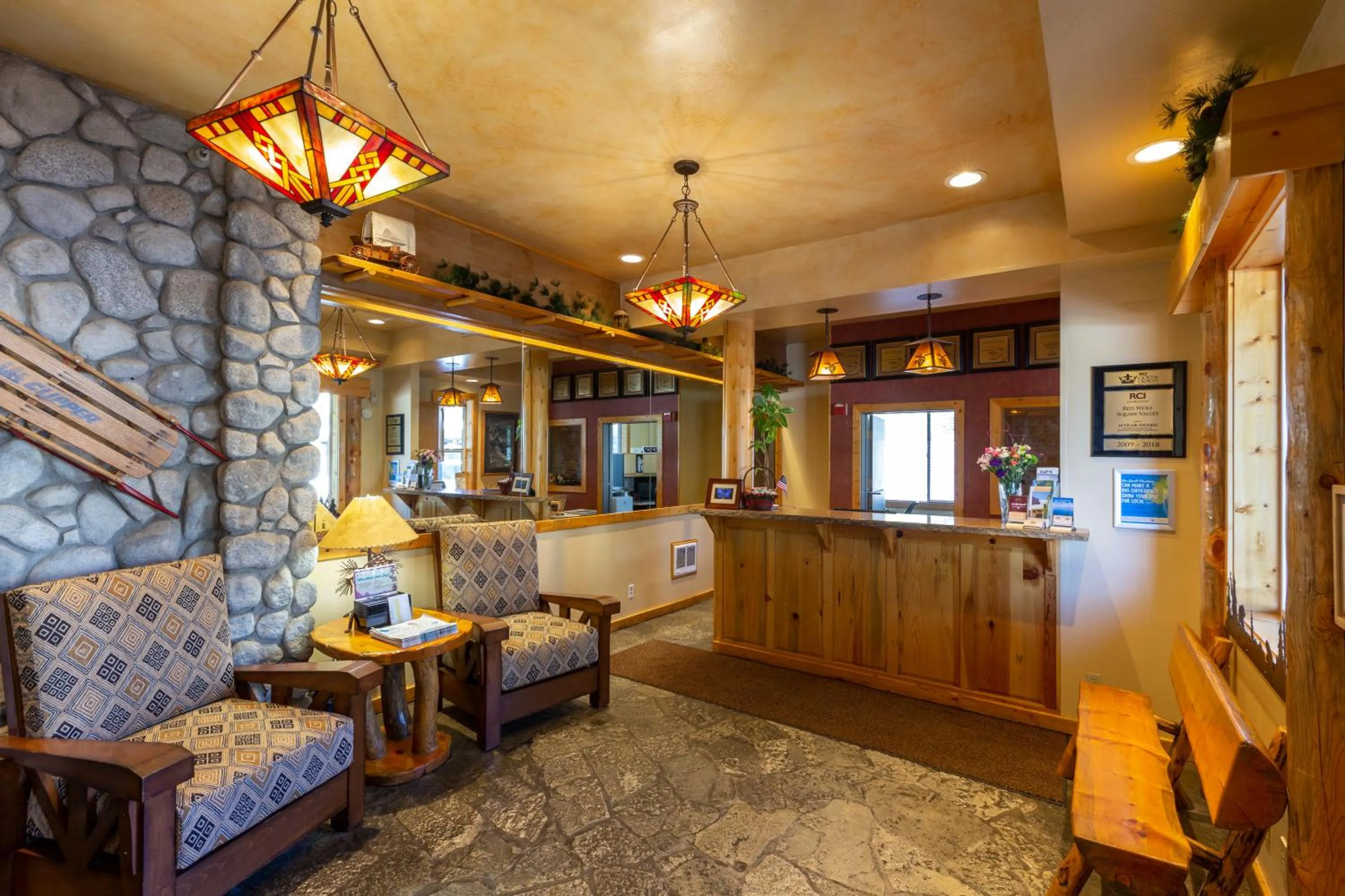 Lobby or reception in Red Wolf Lodge at Olympic Valley