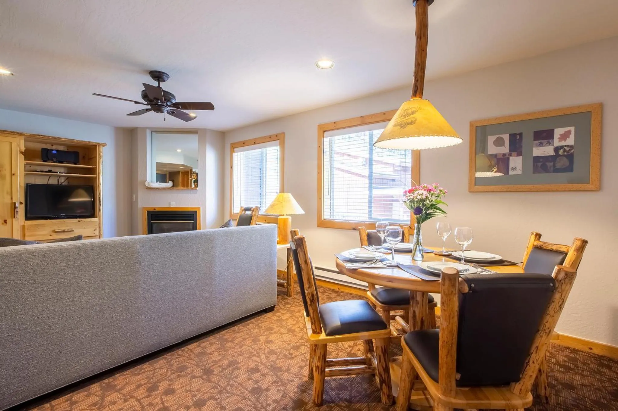 Living room in Red Wolf Lodge at Olympic Valley