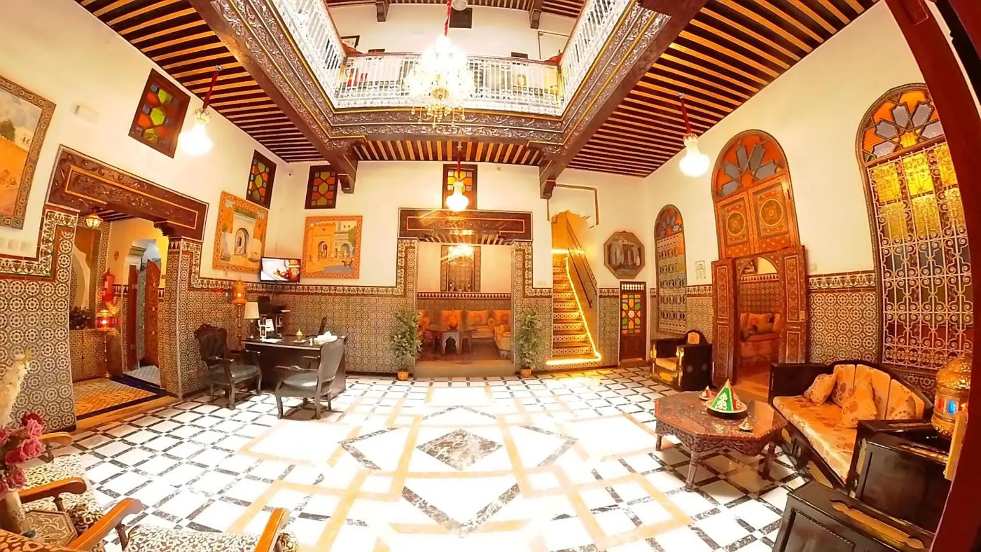 Lobby or reception in Riad Las Mil y una Noches Tetuan