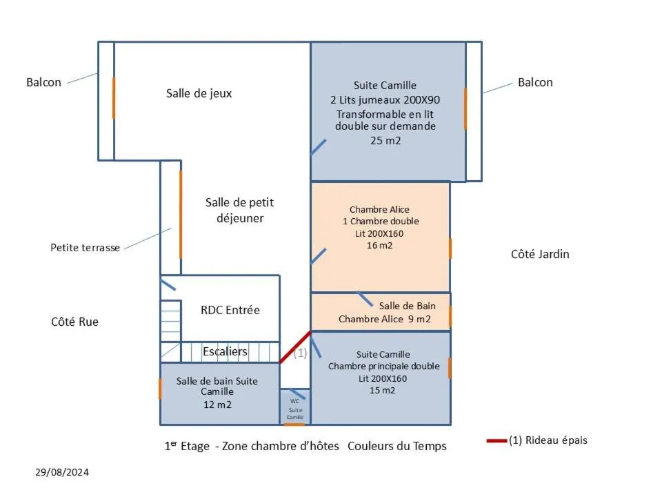 Floor plan in Couleurs du temps - pres Giverny