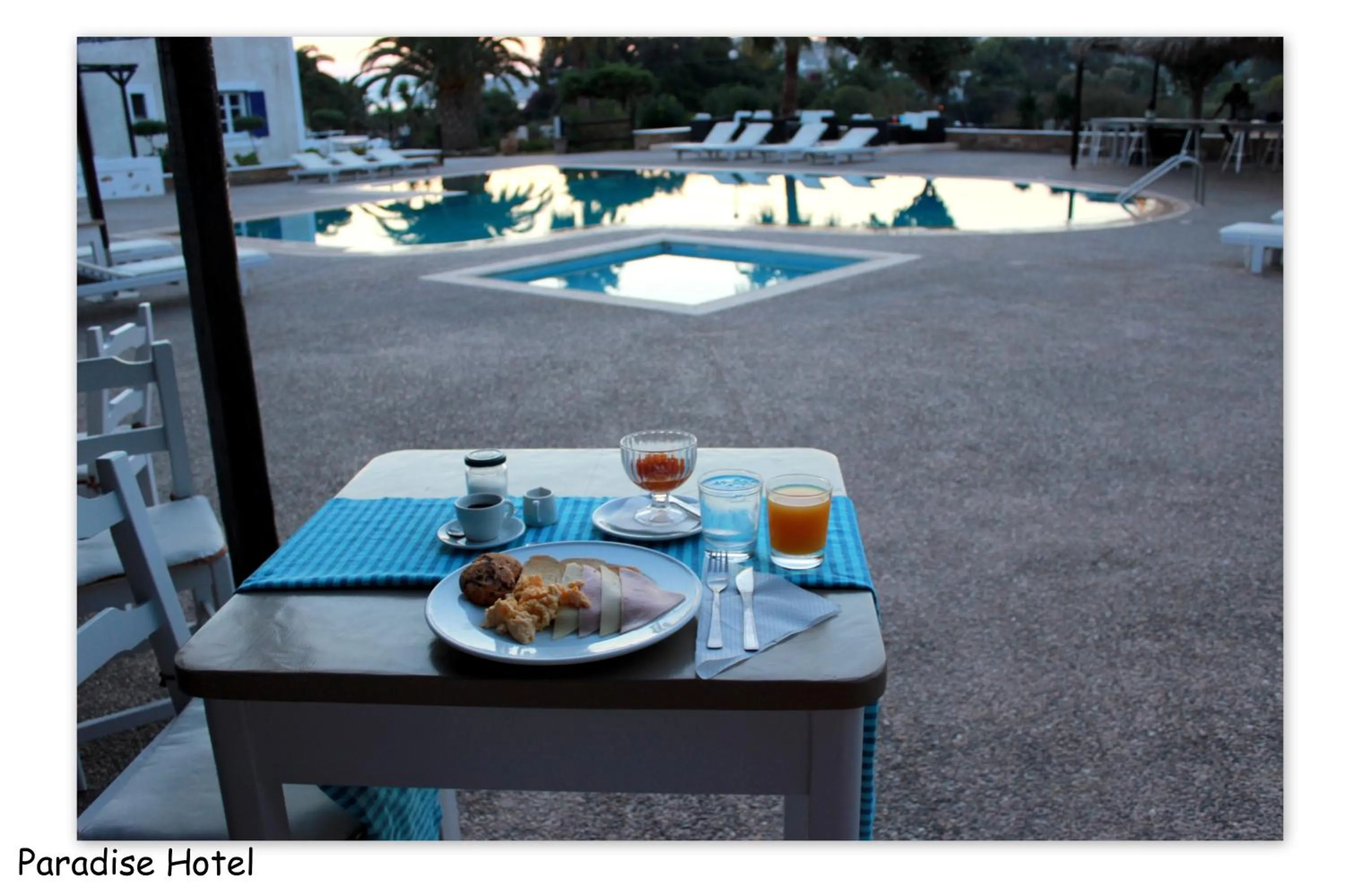 Continental breakfast in Paradise Apartments Studios