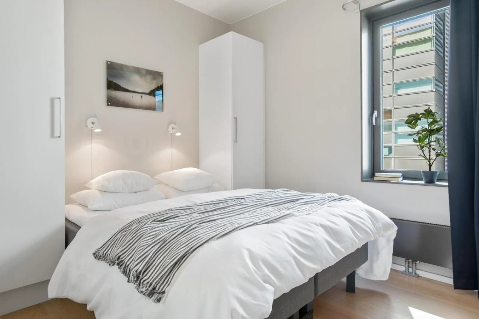 Bedroom, Bed in BJØRVIKA APARTMENTS, Opera Area, Oslo city center