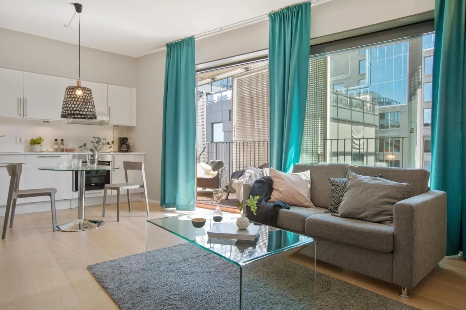Living room in BJØRVIKA APARTMENTS, Opera Area, Oslo city center