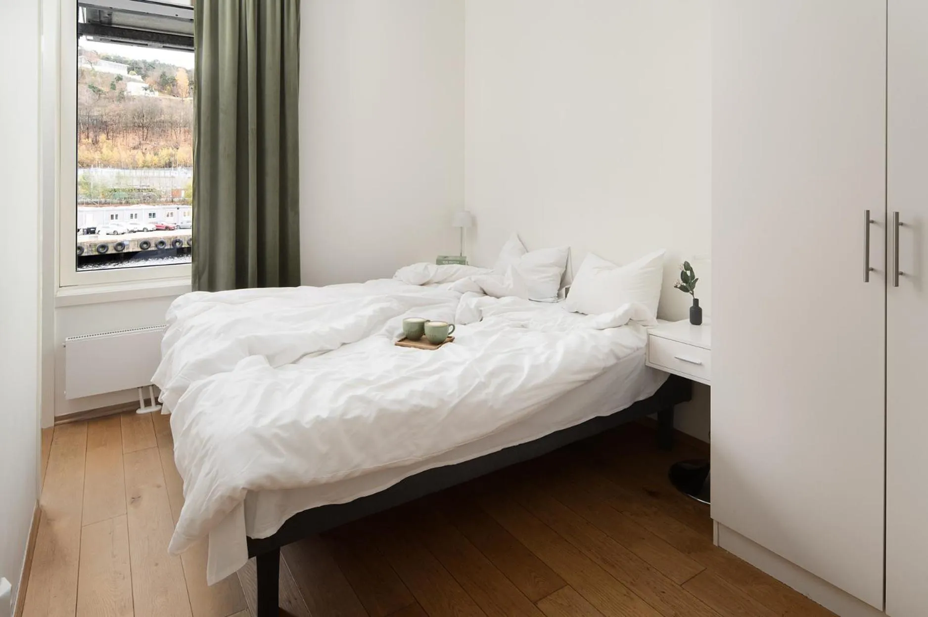 Bed in BJØRVIKA APARTMENTS, Opera Area, Oslo city center