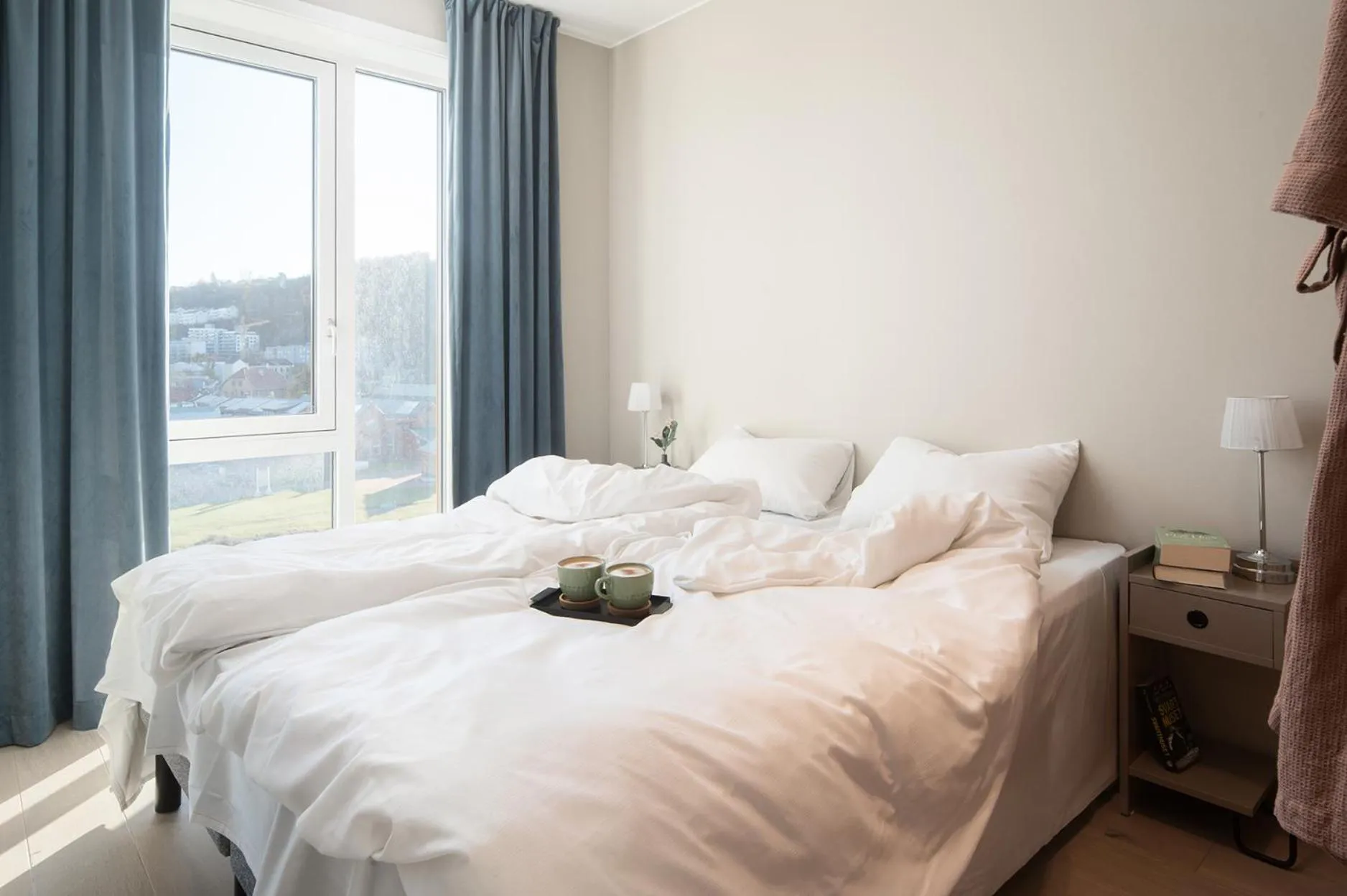 Bed in BJØRVIKA APARTMENTS, Opera Area, Oslo city center