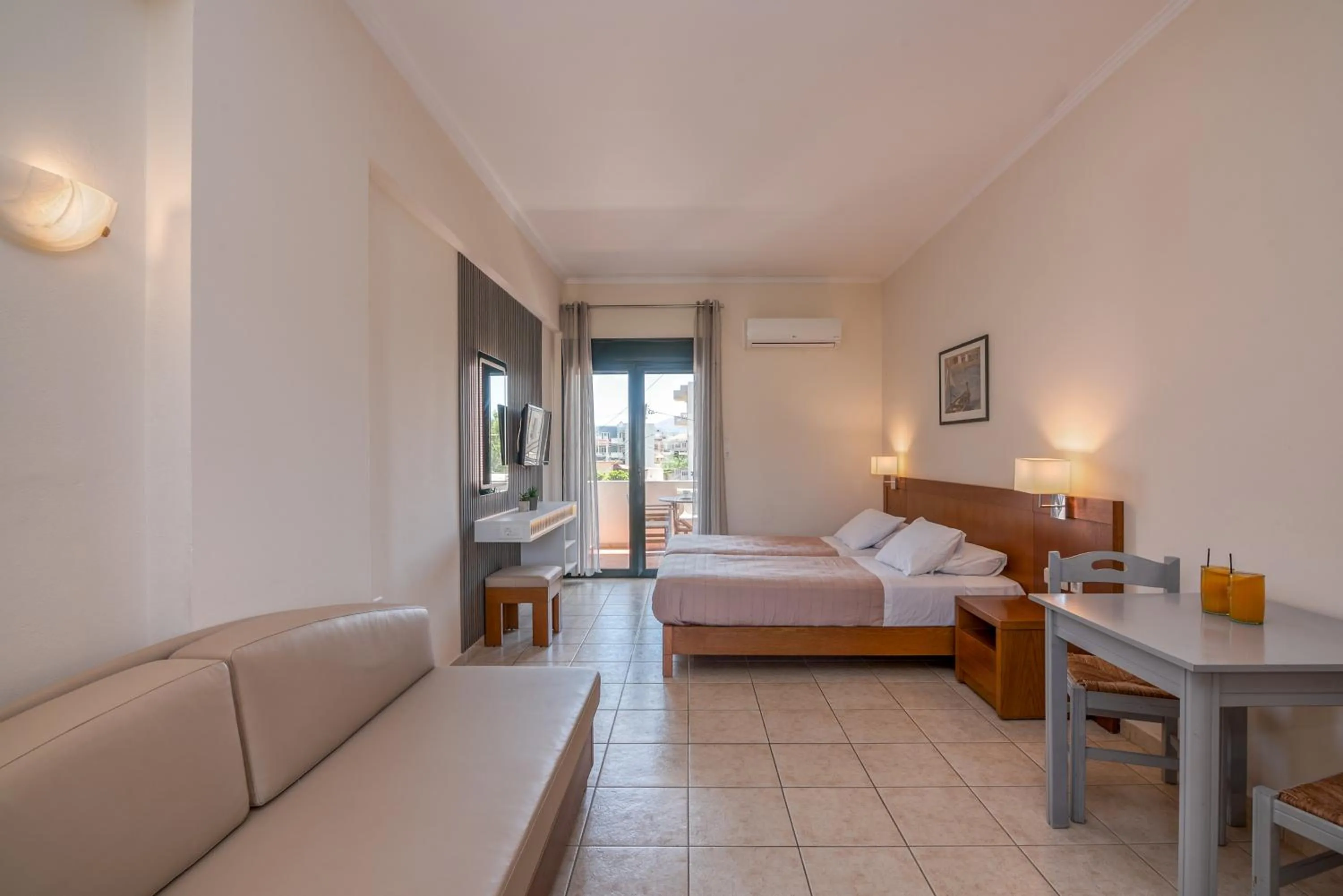 Bed in Christina Beach Hotel