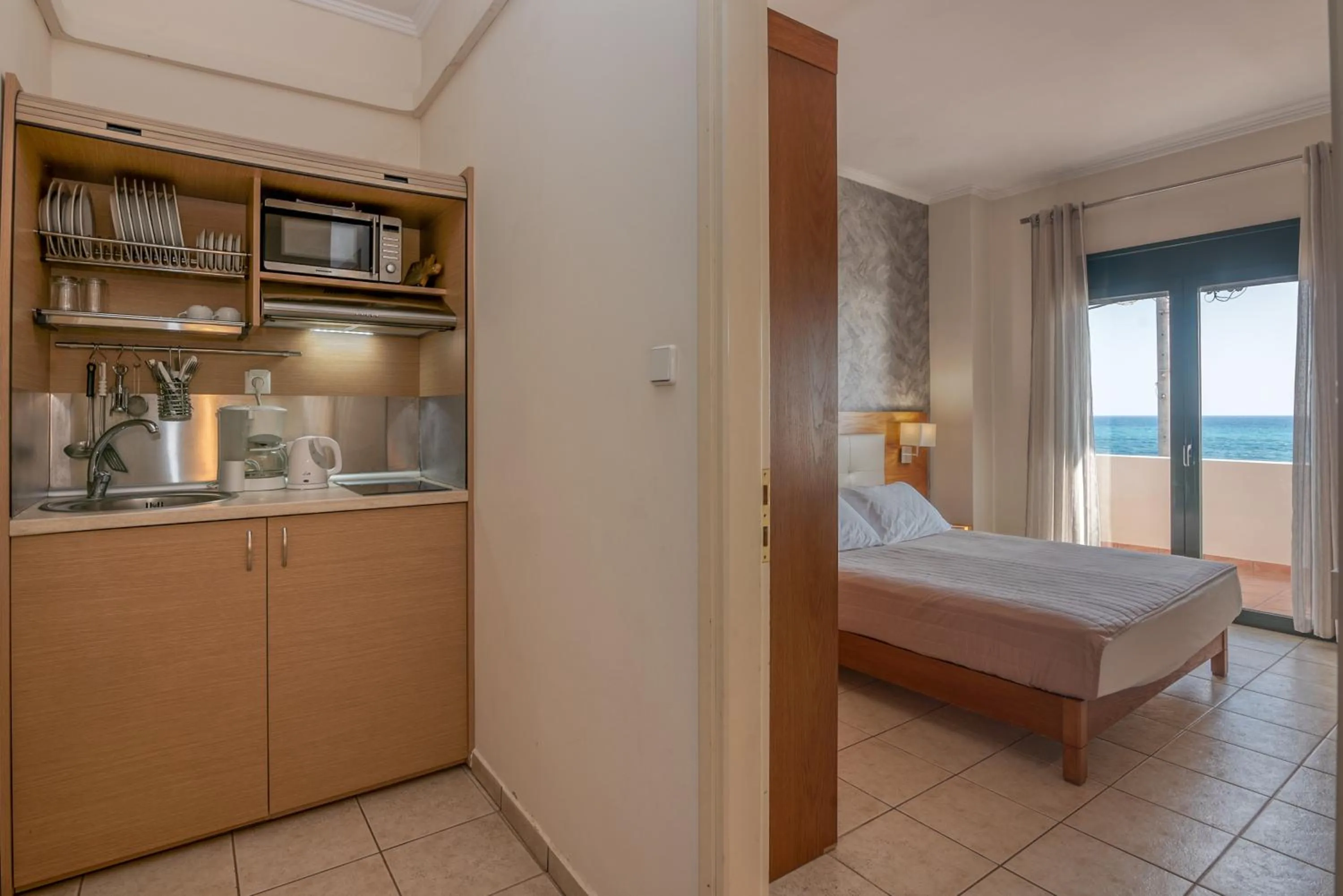 Bed in Christina Beach Hotel