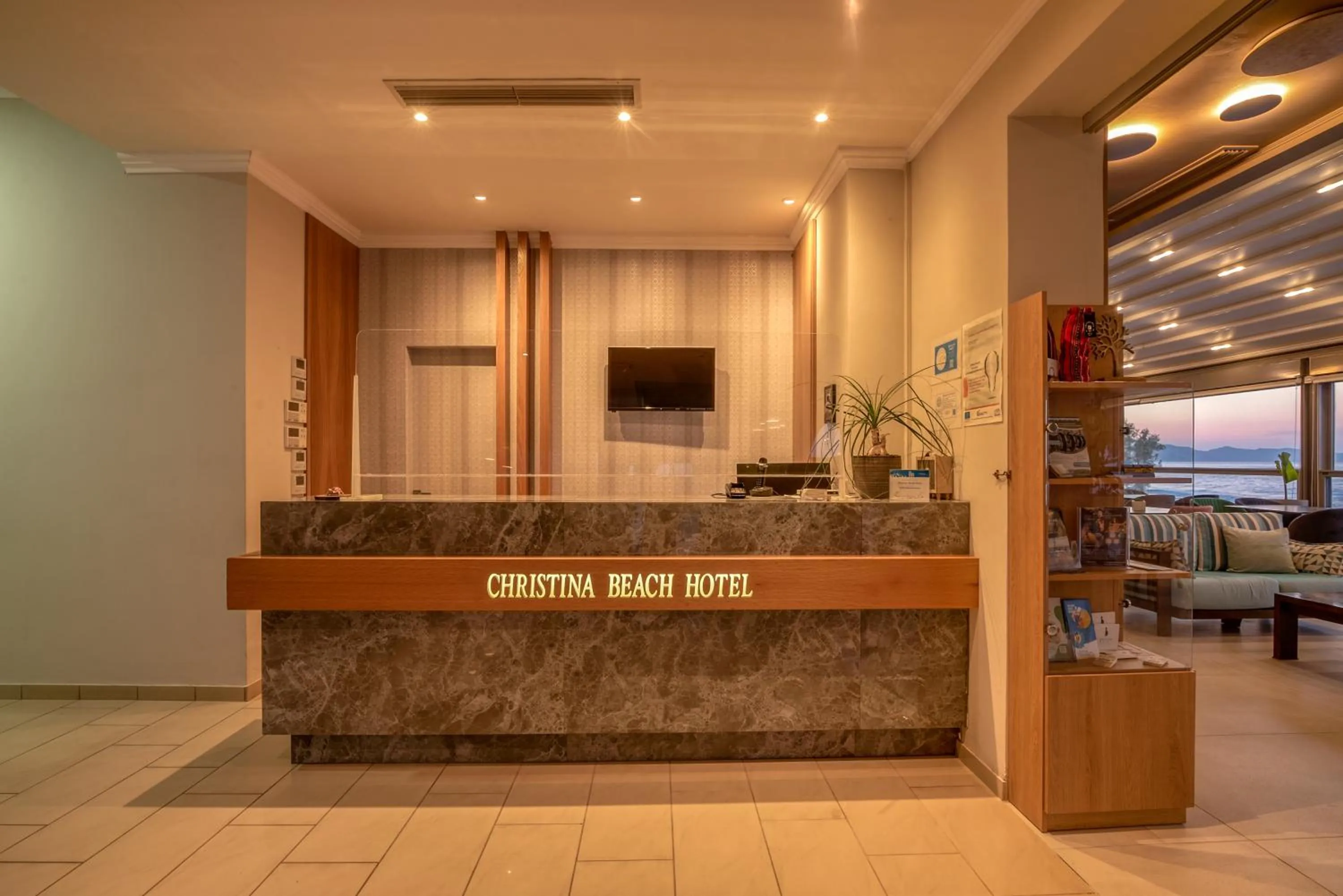 Lobby or reception in Christina Beach Hotel