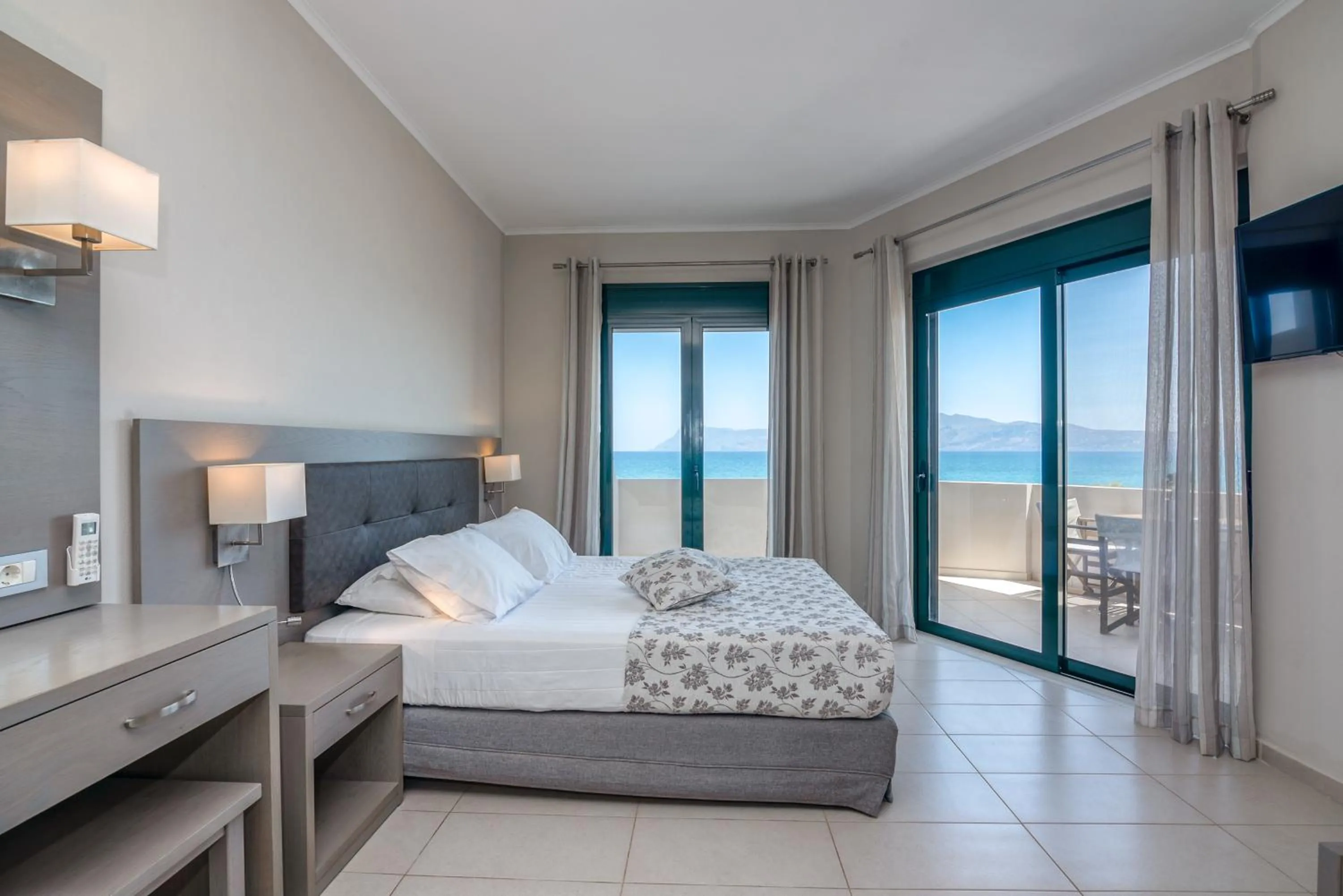 Bed in Christina Beach Hotel