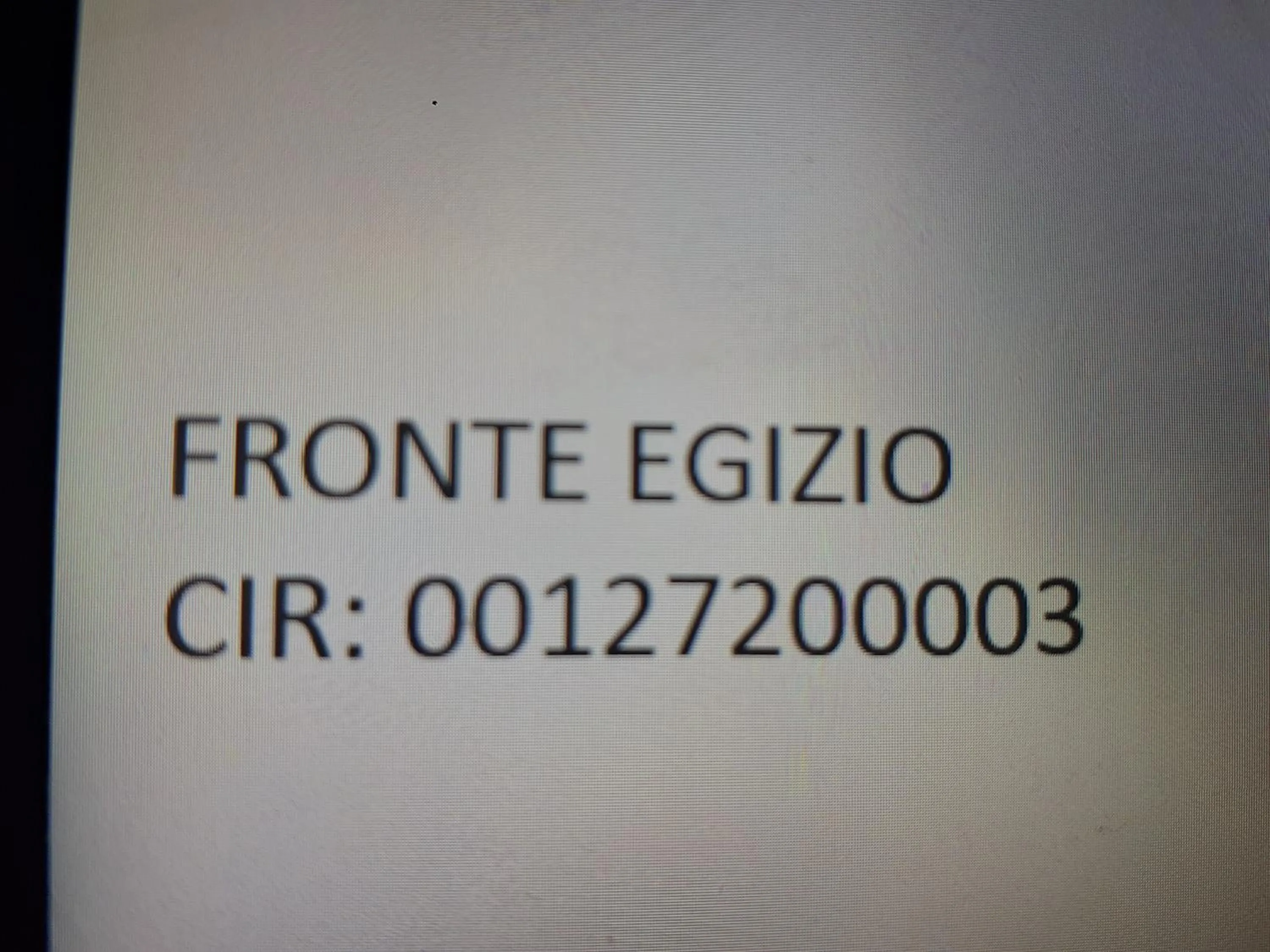 Certificate/Award in Alloggio Fronte Egizio