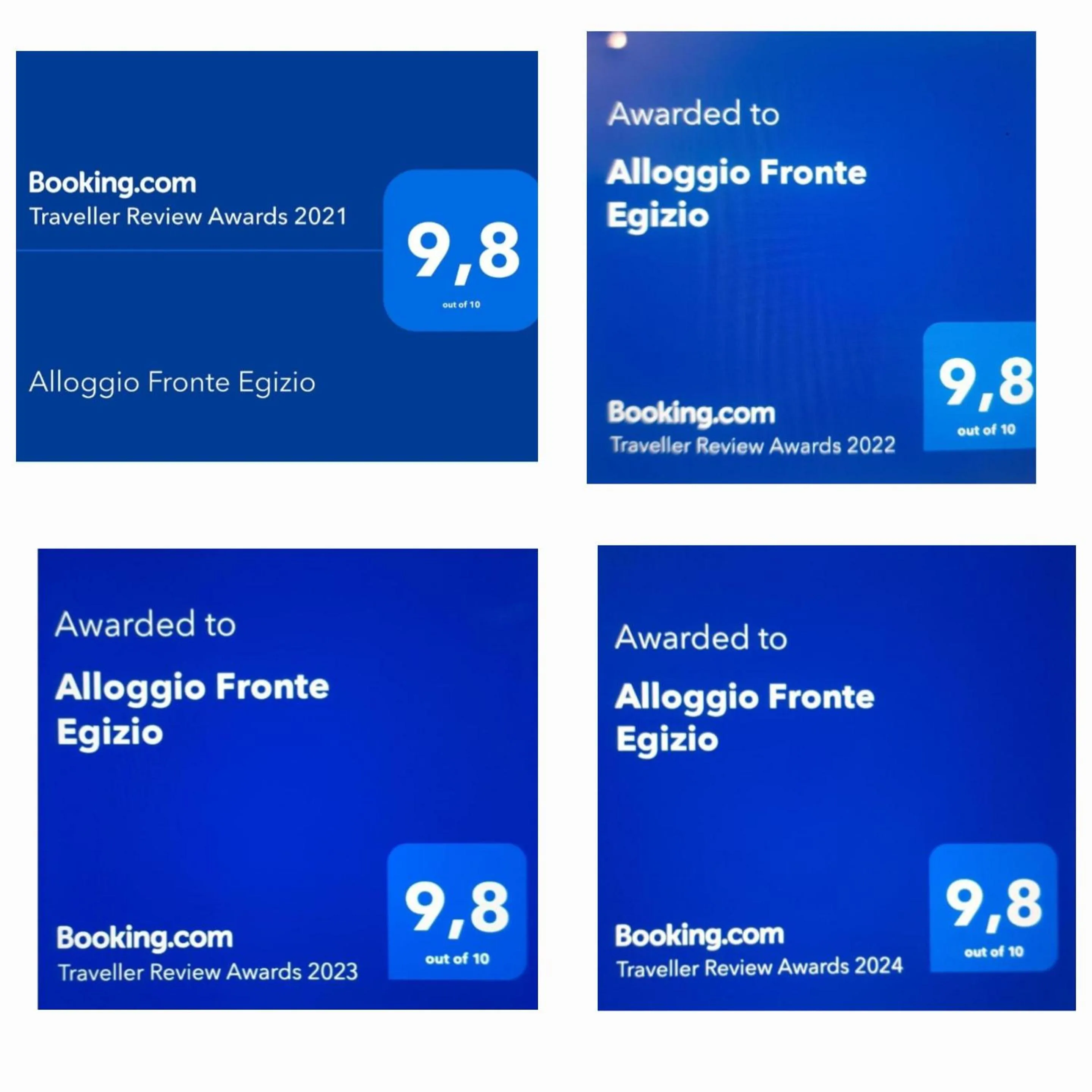 Text overlay in Alloggio Fronte Egizio