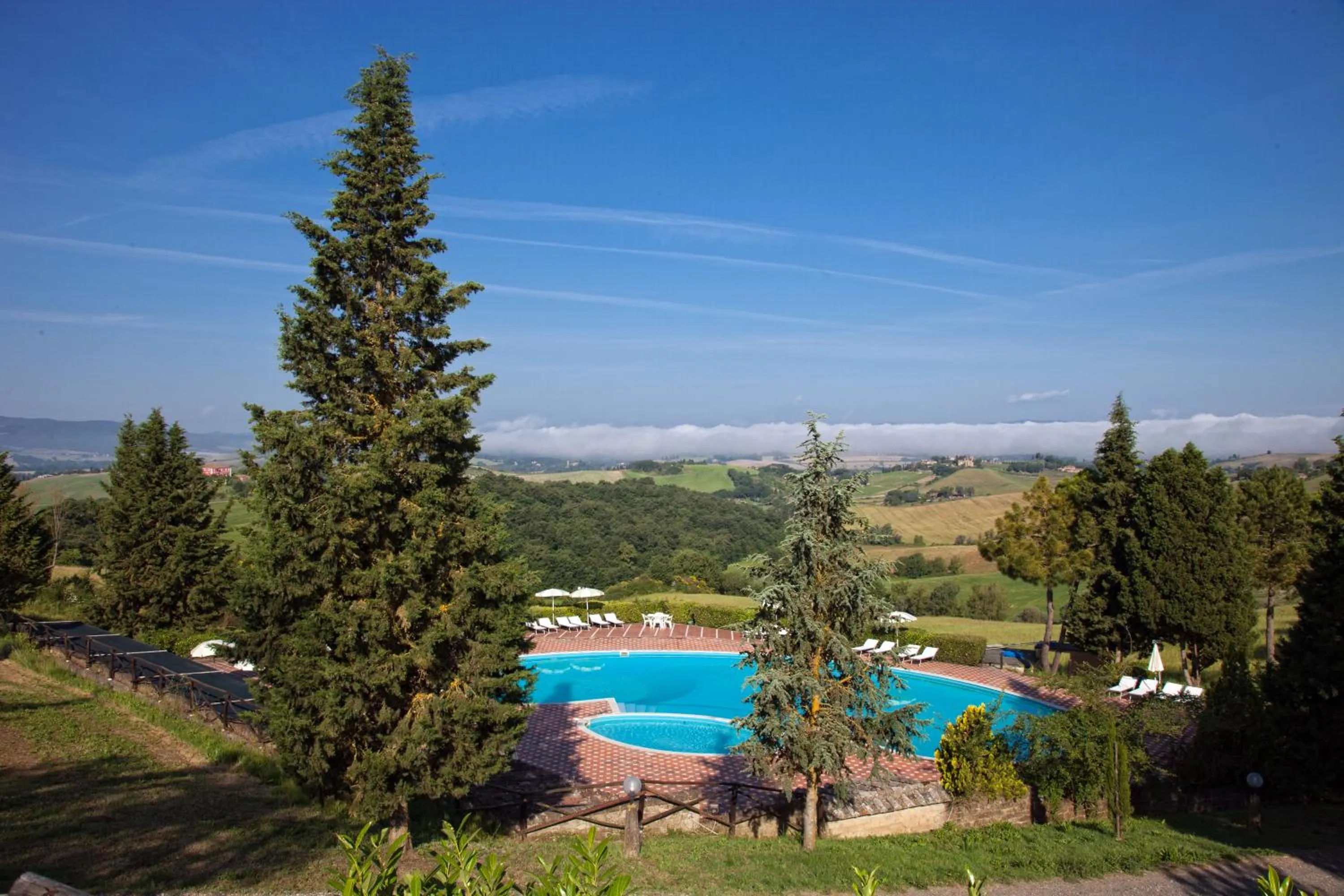 Pool view in Fattoria Pieve a Salti
