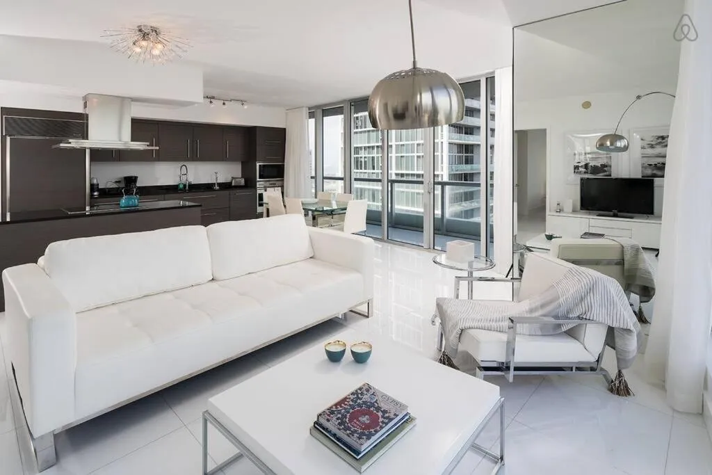 Living room in ICON Brickell residences