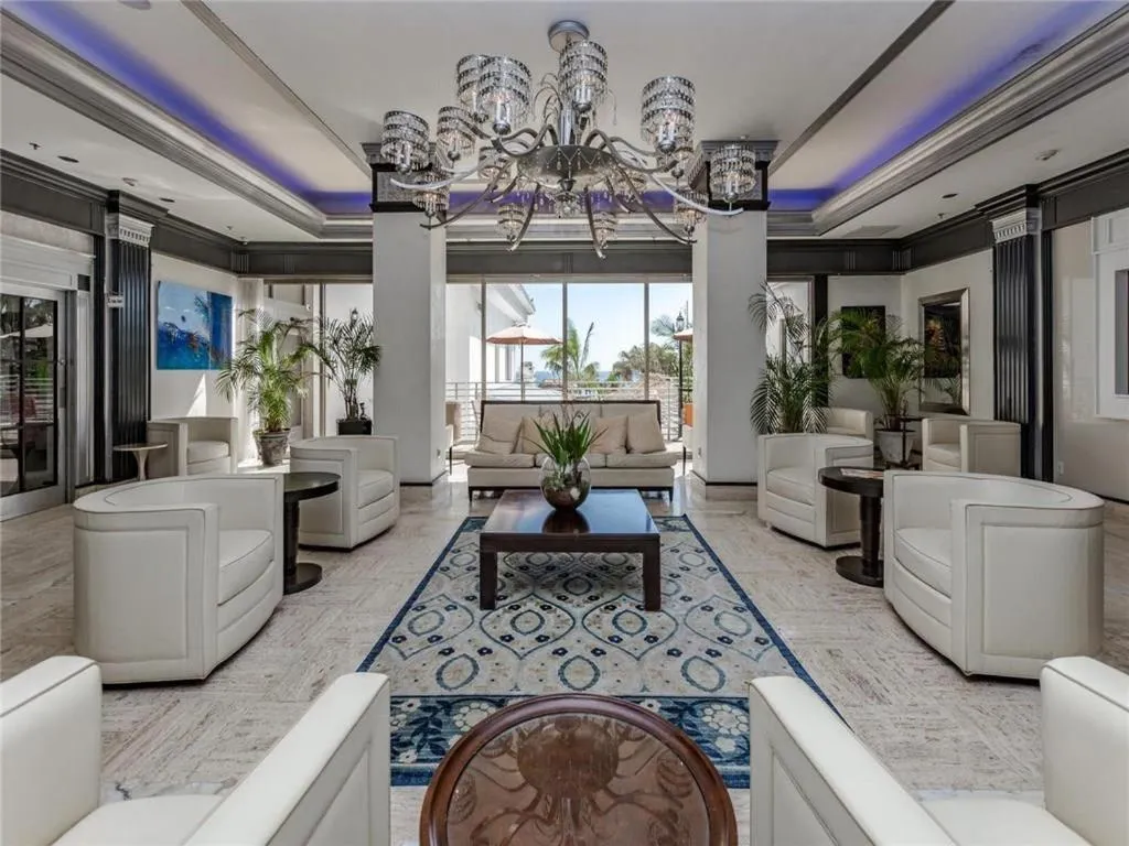 Lobby or reception in Oceanview on SAND located in Ocean Manor Resort Fort Lauderdale Beach 2 bed 2 bath spacious corner unit partial ocean view