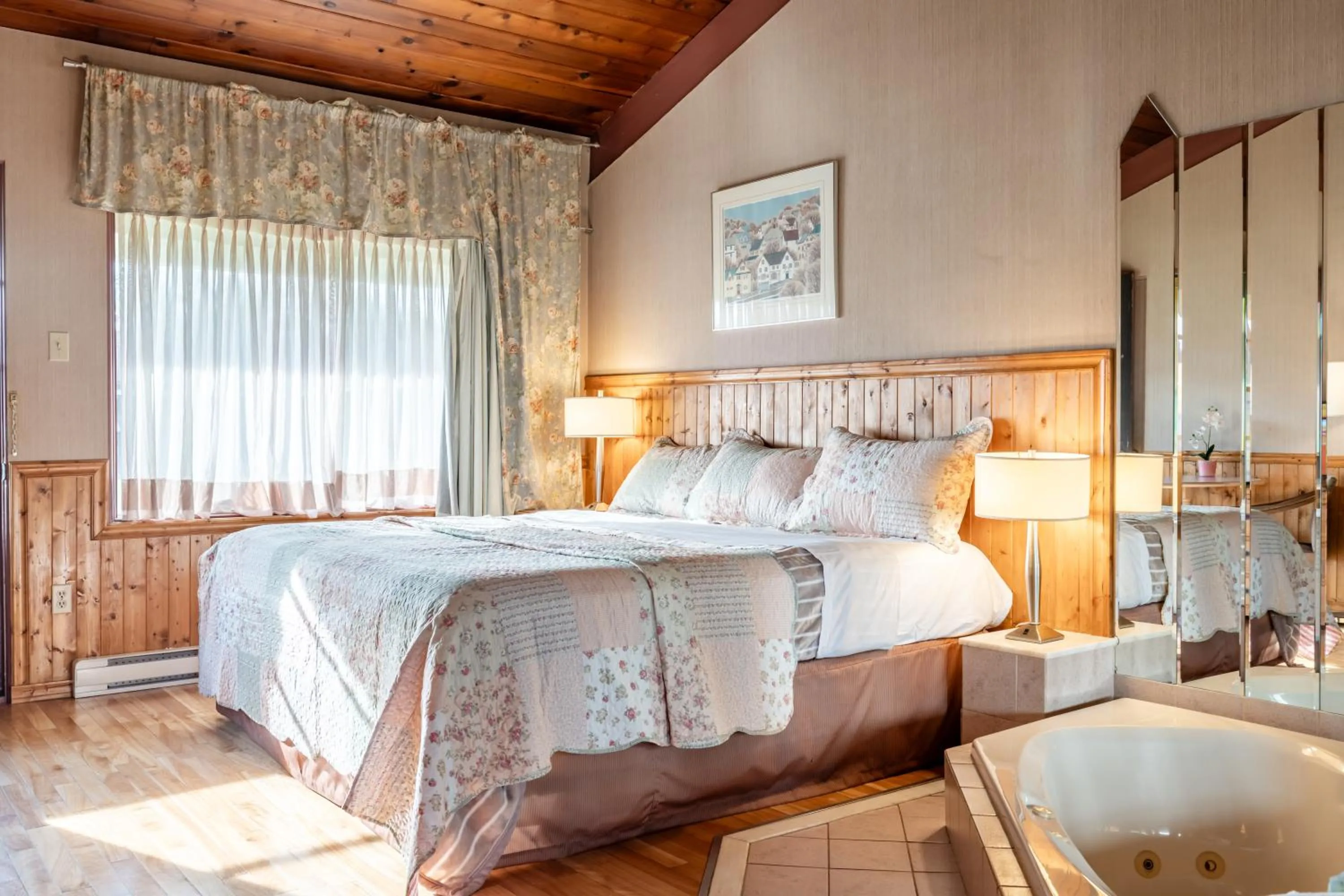 Bed in Hotel Motel Bonsoir