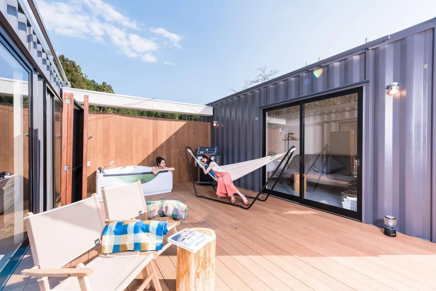 Balcony/Terrace in Mt Fuji View Villa Fujino Kirameki Fujigotemba