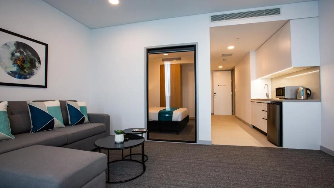 Living room in Essence Suites Taringa