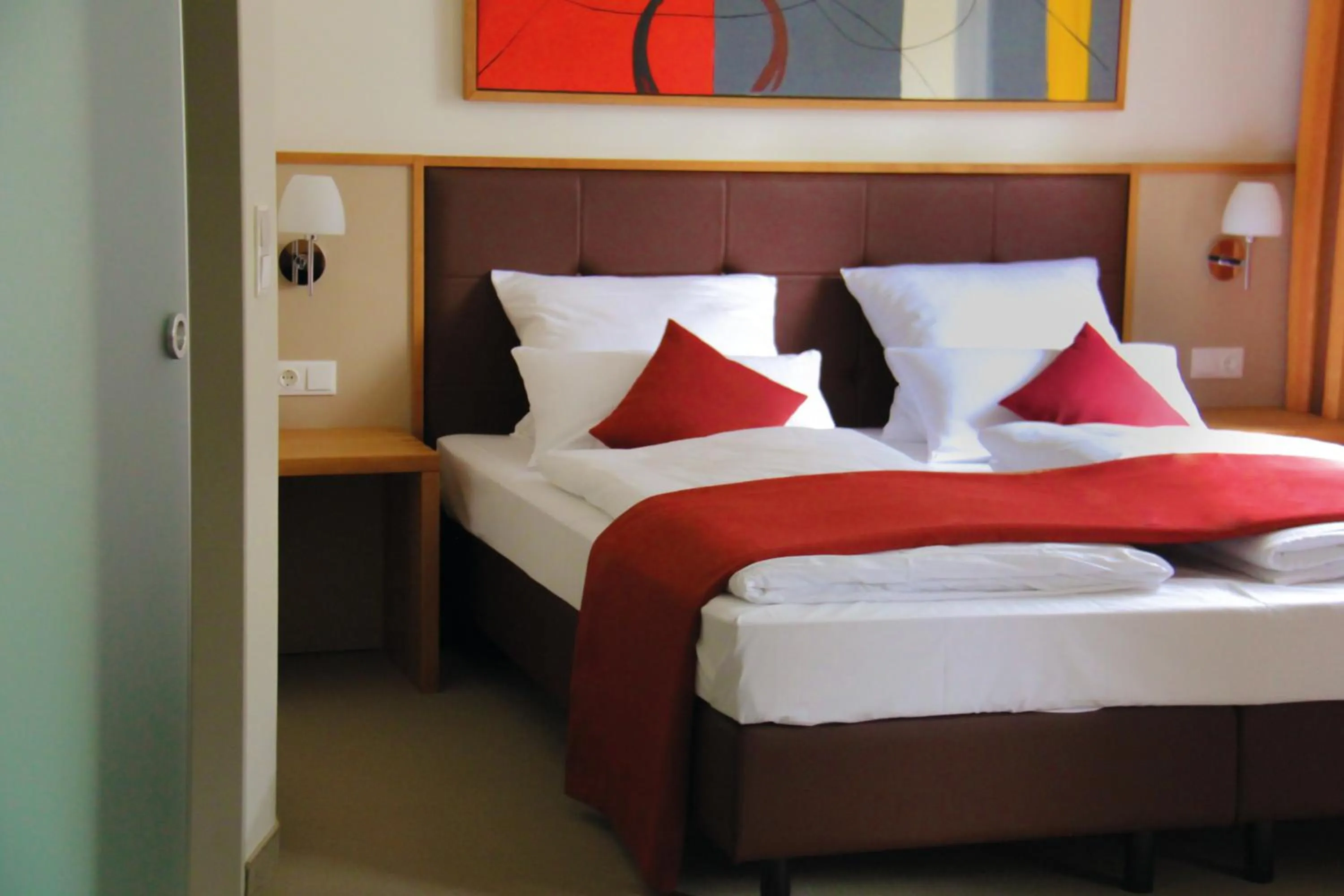 Photo of the whole room, Bed in Landhotel-Neunburg
