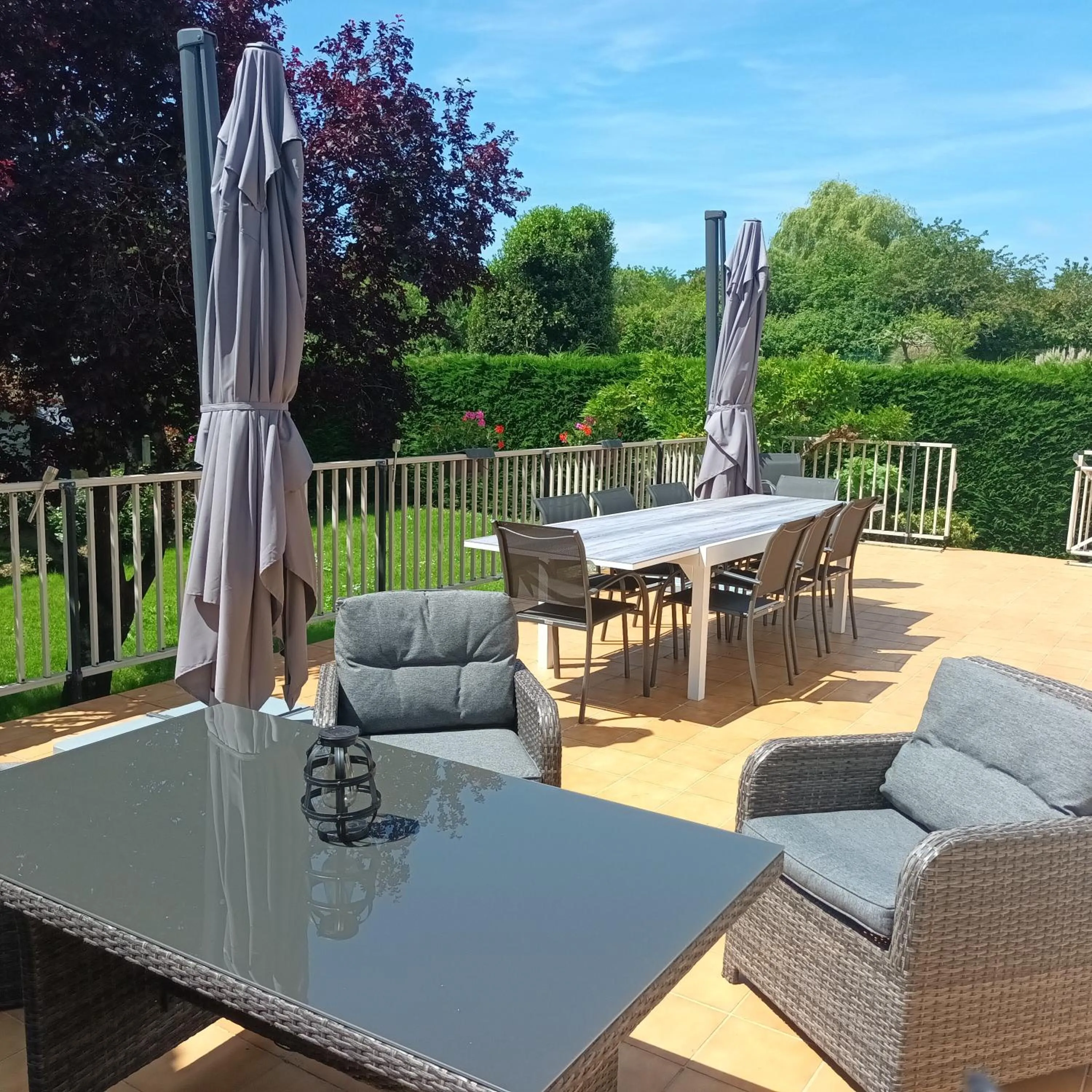 Patio in Au Nom des Dames, Maison et Table d'Hôtes, près de Chenonceau et du Zoo de Beauval