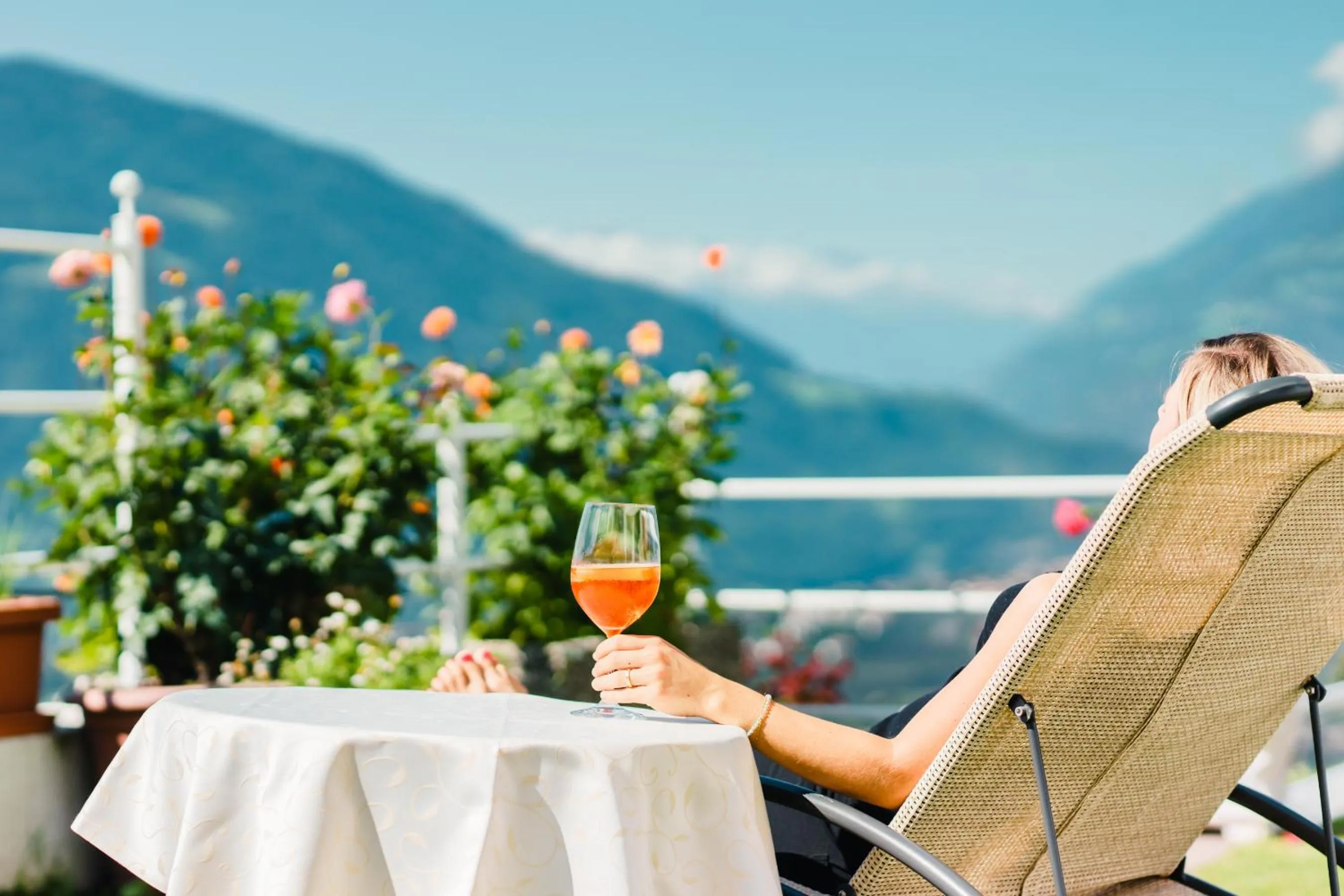 Balcony/Terrace in Oliven- & Genusshotel Hirzer