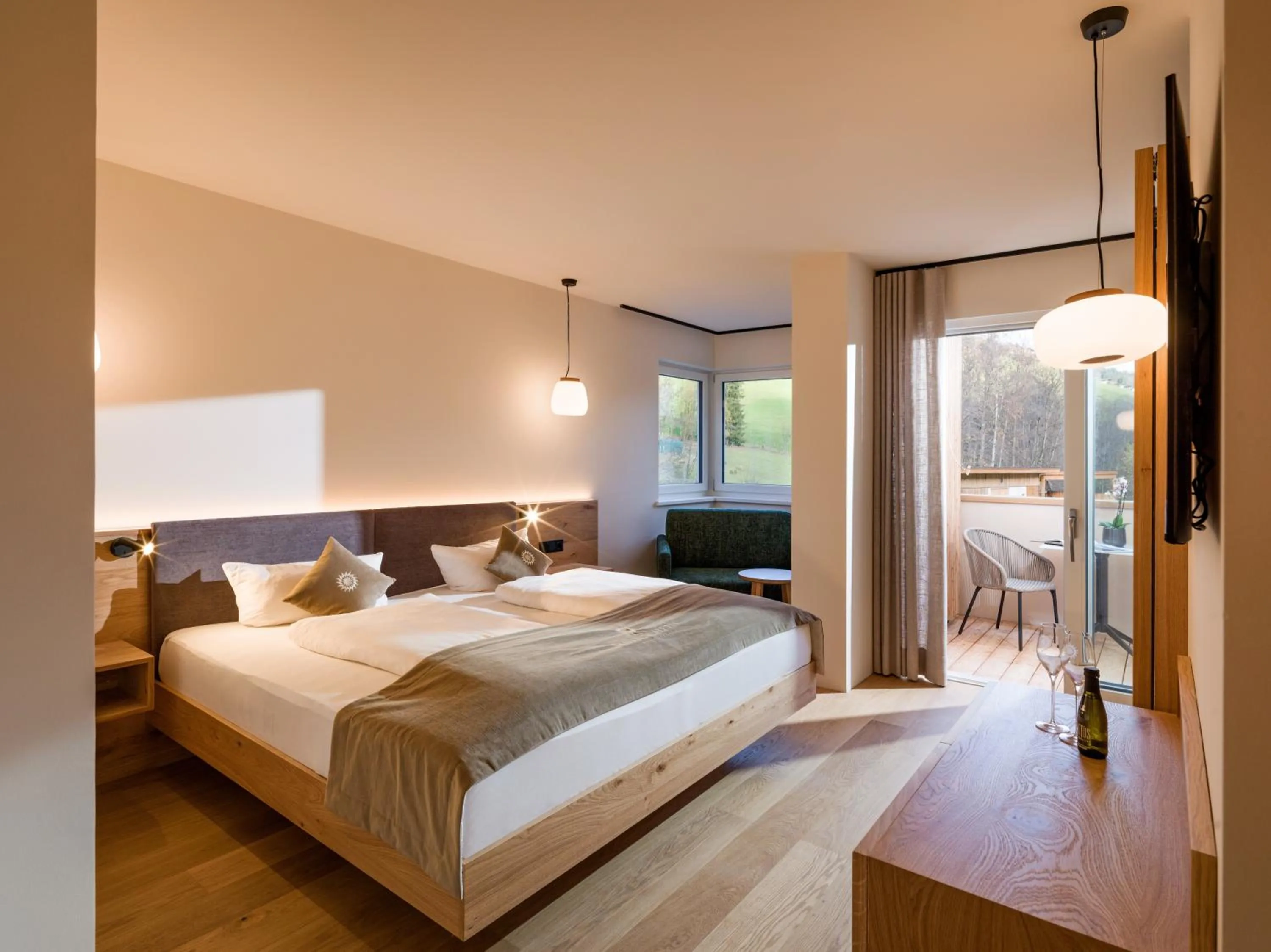 Bed in Hotel Sonnschein