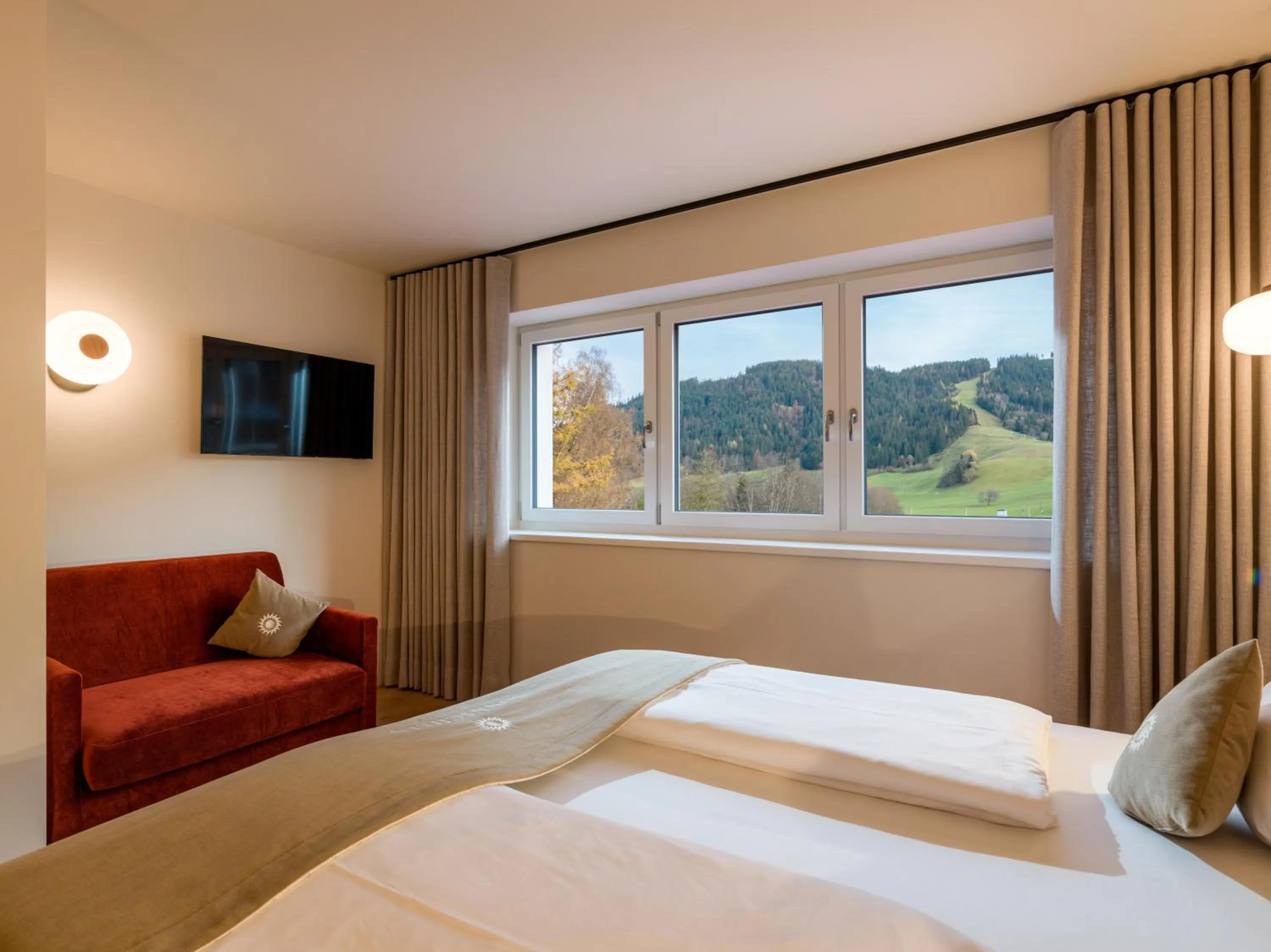 Bed in Hotel Sonnschein