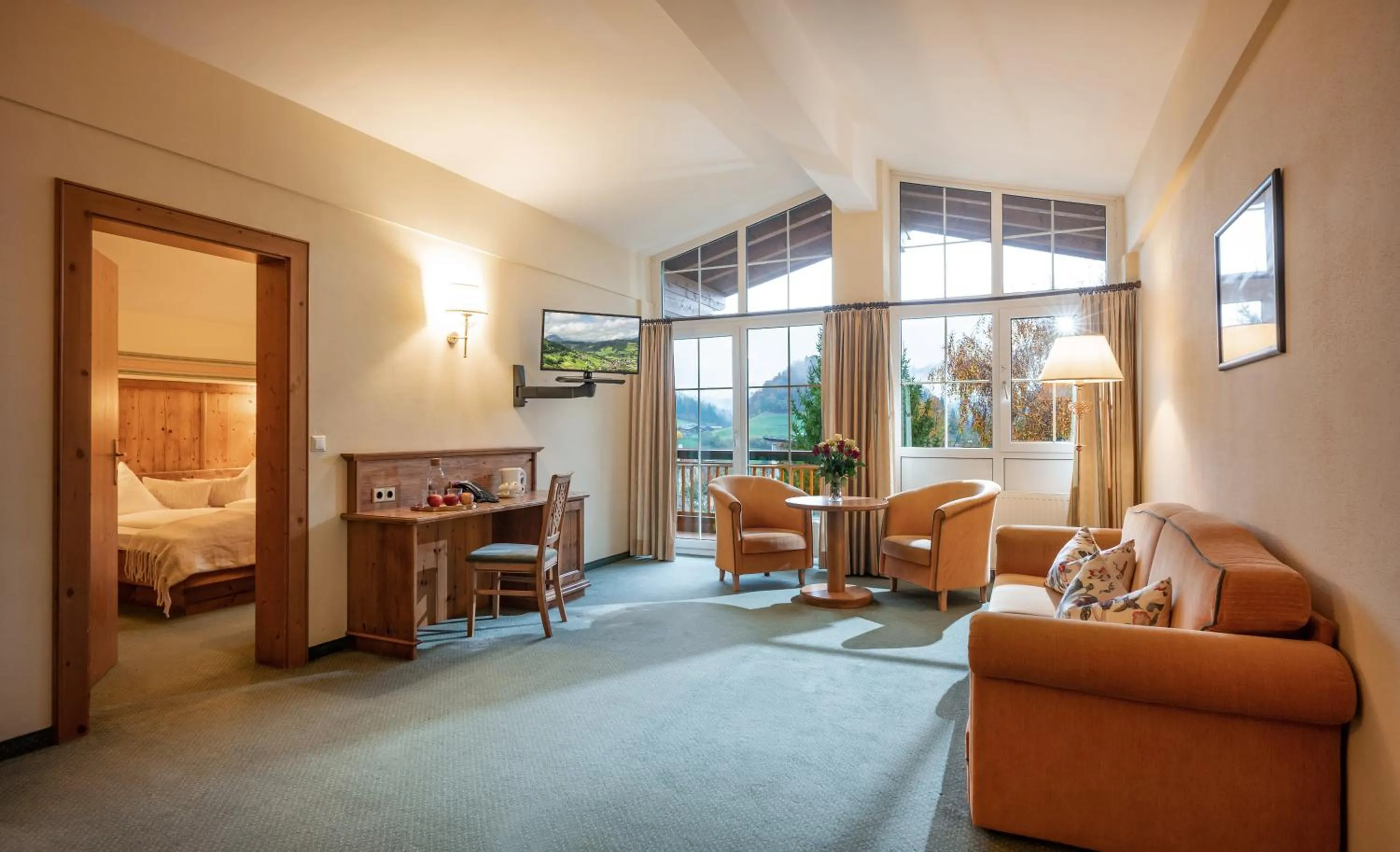 TV and multimedia, Bed in Hotel Sonnschein