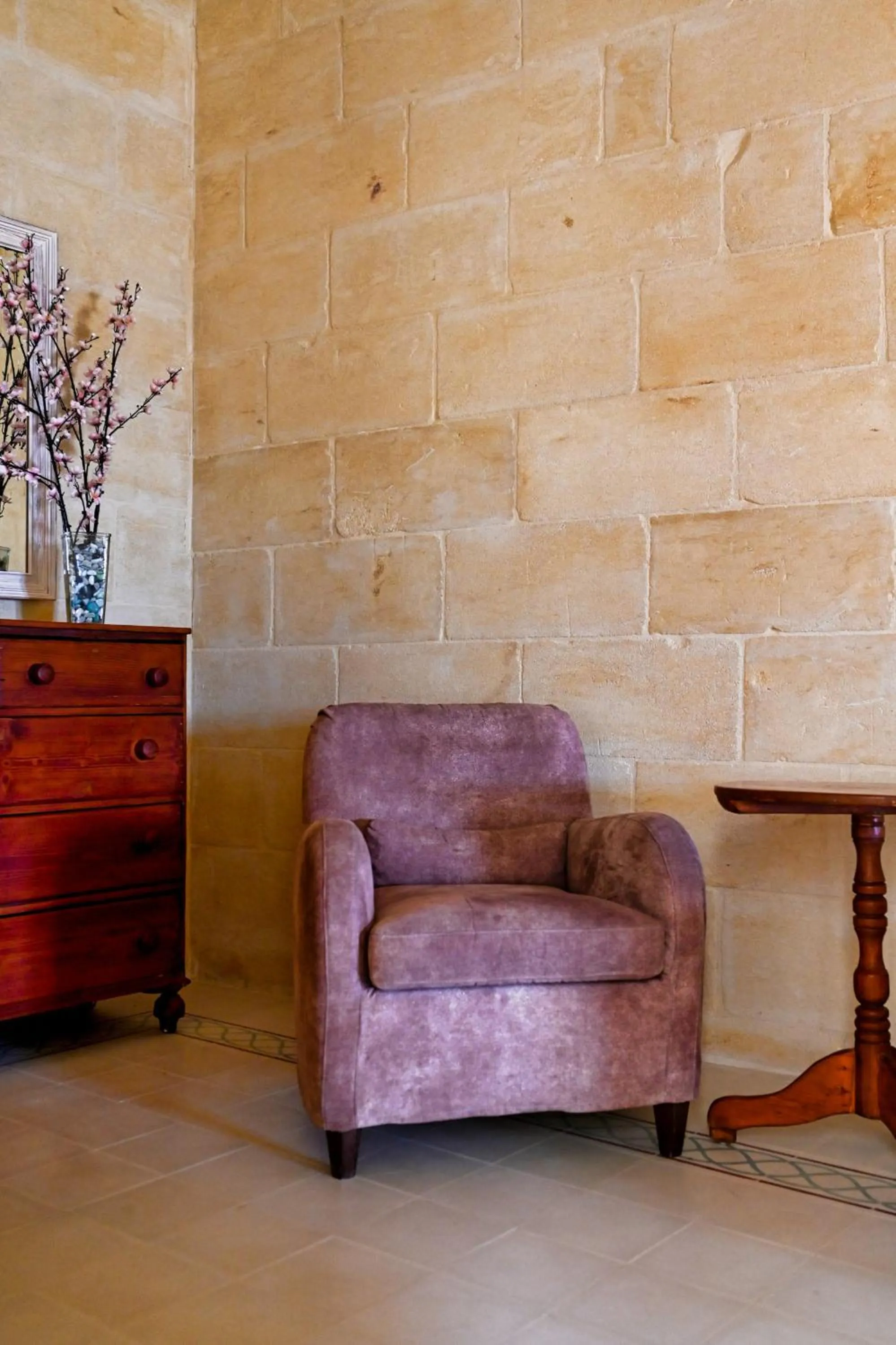 Seating area in Maria's B&B