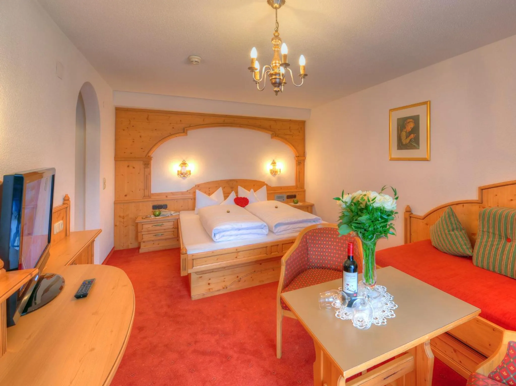 Bed in Hotel Verwall